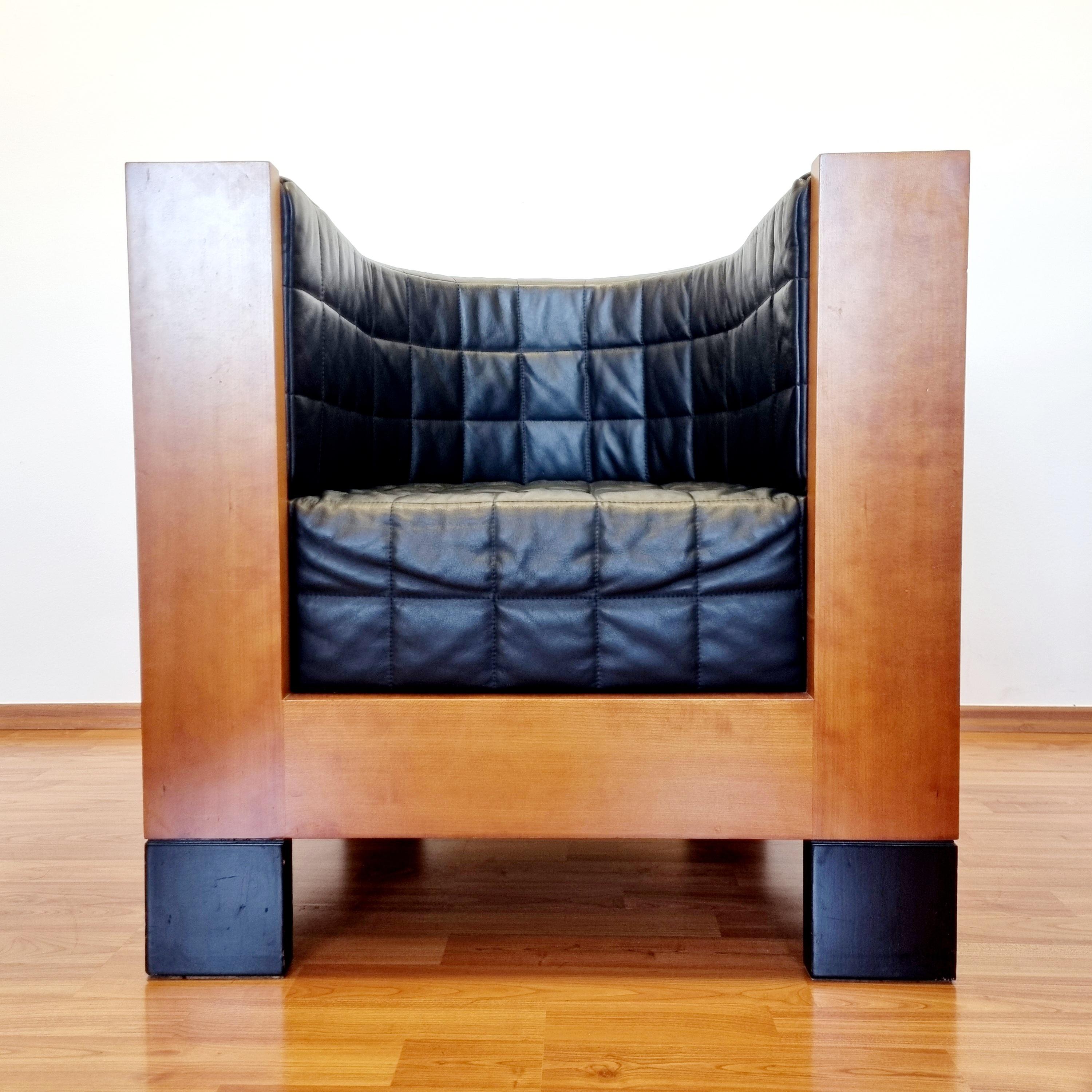 Postmodern Sfera Armchair by Oswald Mathias Ungers for Sawaya &Moroni, Italy 80s In Excellent Condition For Sale In Lucija, SI