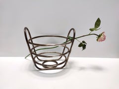 Postmoderner Obstkorb aus Old Sheffield Plated Metal von Lino Sabattini, markiert, Italien