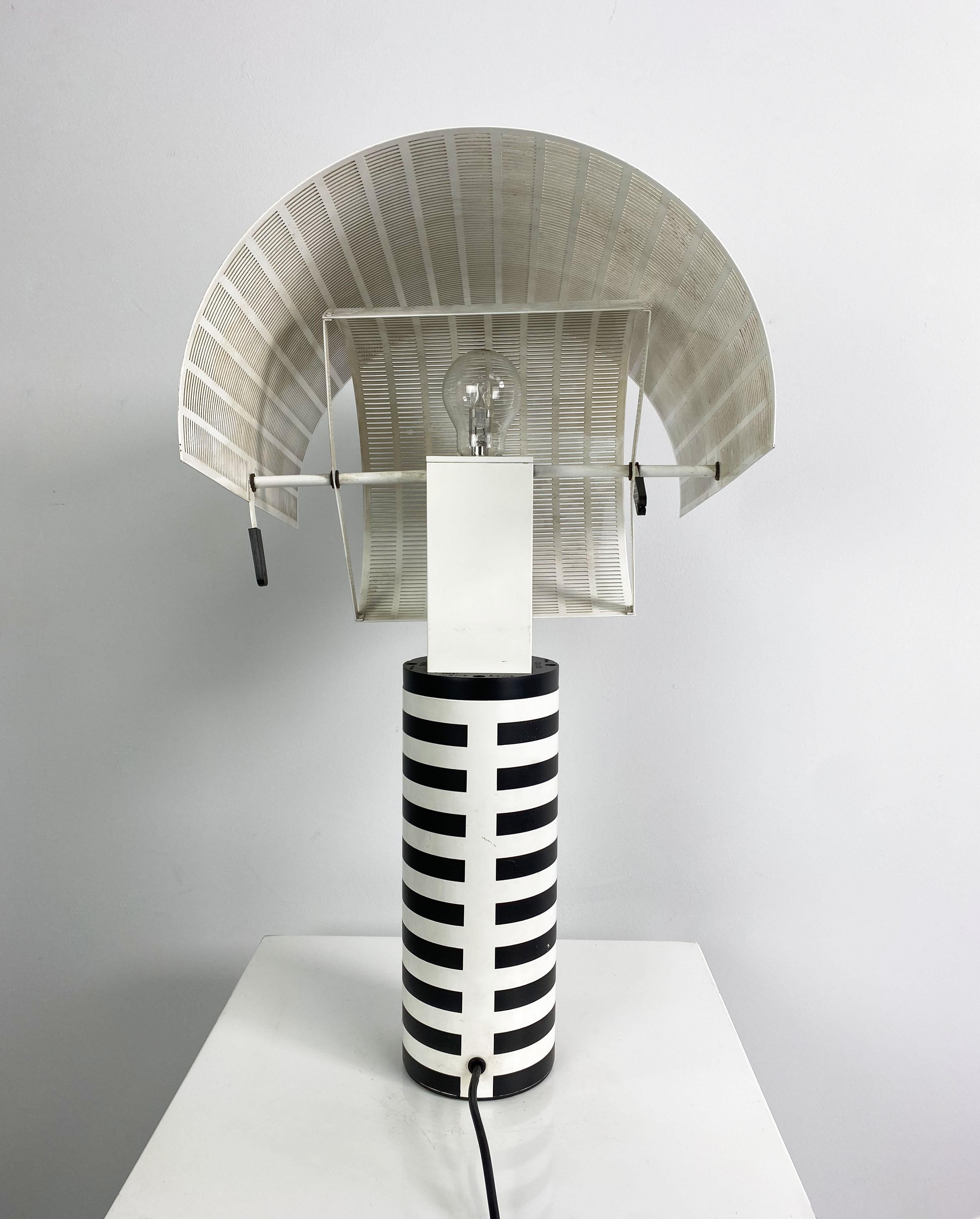 Steel Postmodern 'Shogun' Table Lamp by Mario Botta for Artemide, c.1980