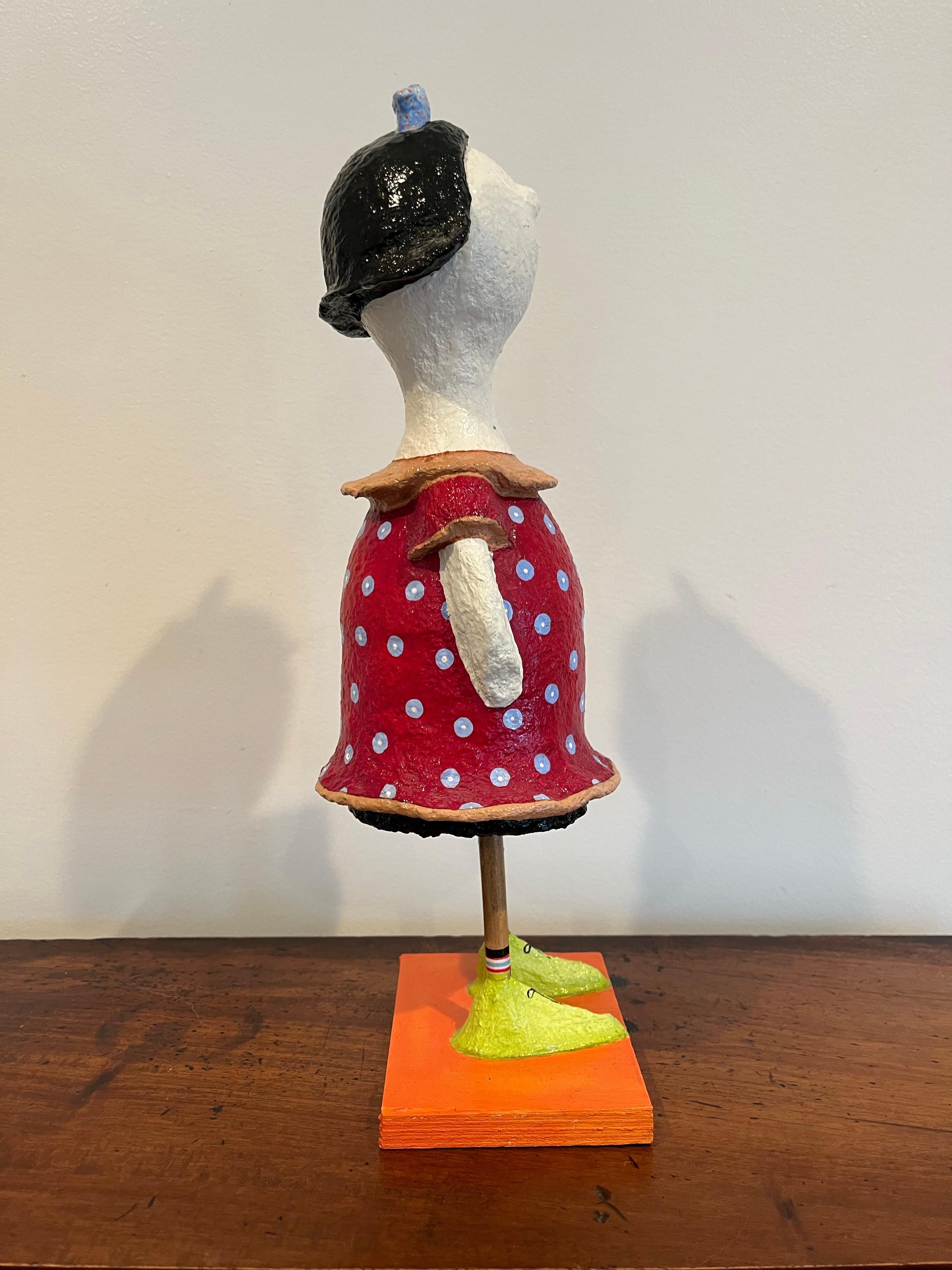 Postmodern Shosh Paper Mache Sculpture Israel In Good Condition For Sale In W Allenhurst, NJ