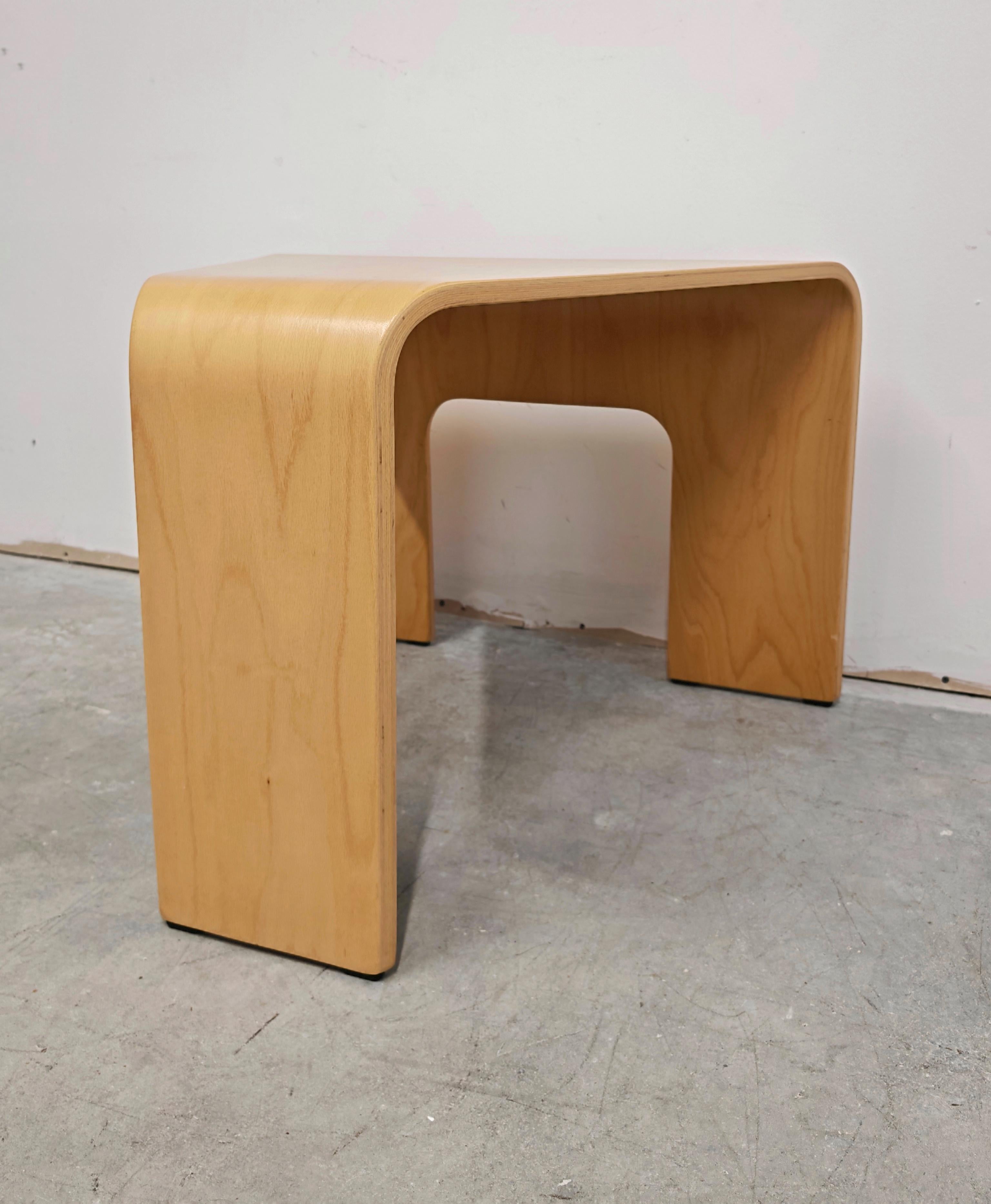 Postmodern Side Table in Beech Plywood by Ekornes Stressless, Norway 1980s For Sale 5