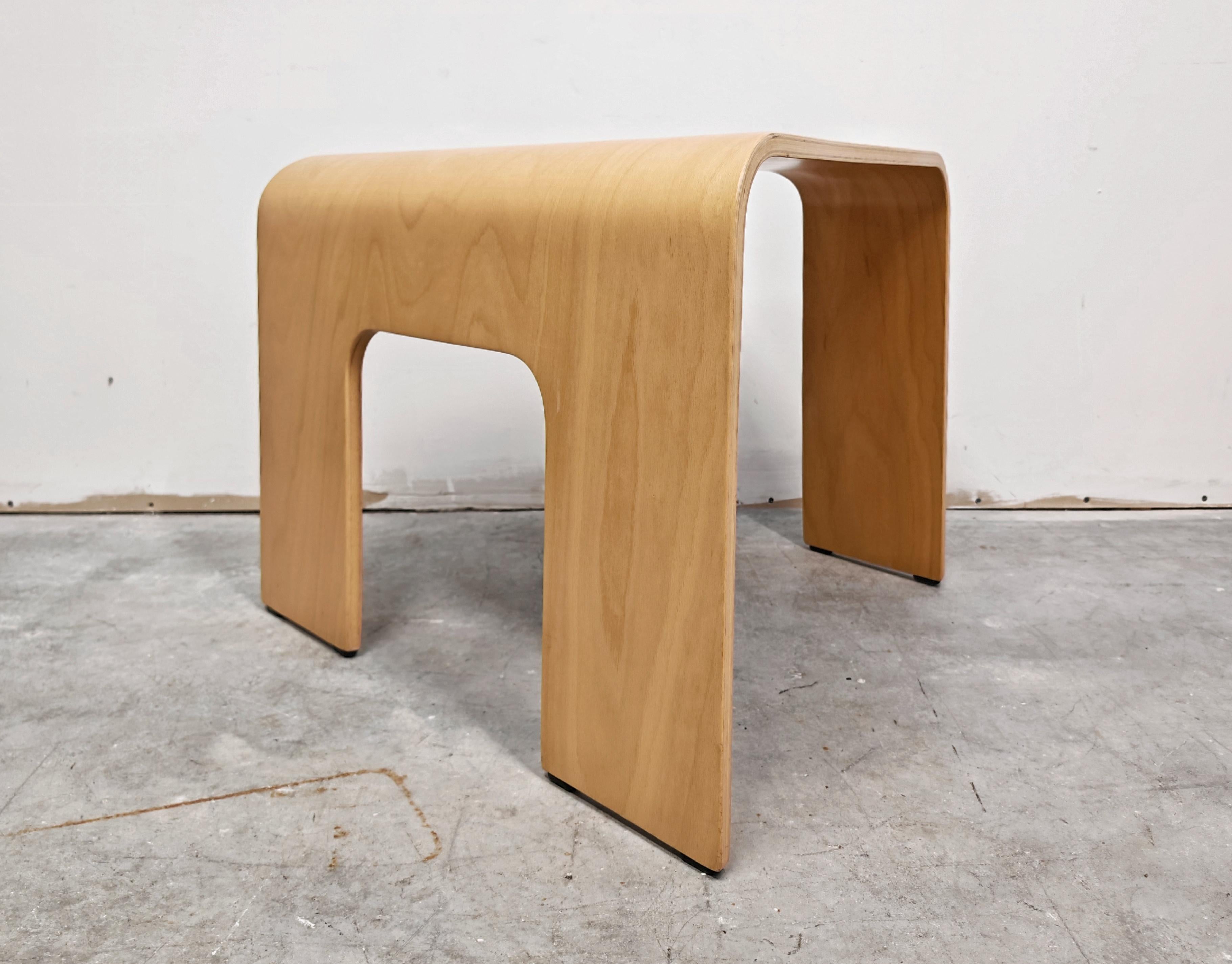 Postmodern Side Table in Beech Plywood by Ekornes Stressless, Norway 1980s For Sale 6