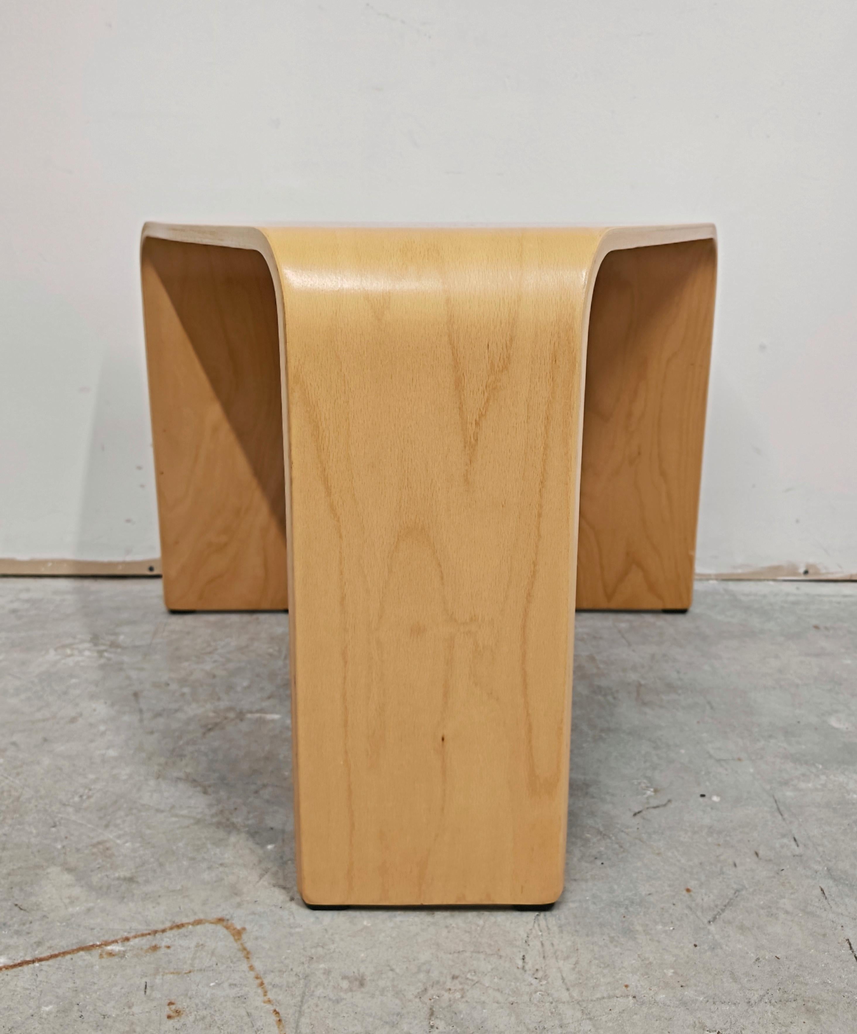 Post-Modern Postmodern Side Table in Beech Plywood by Ekornes Stressless, Norway 1980s For Sale