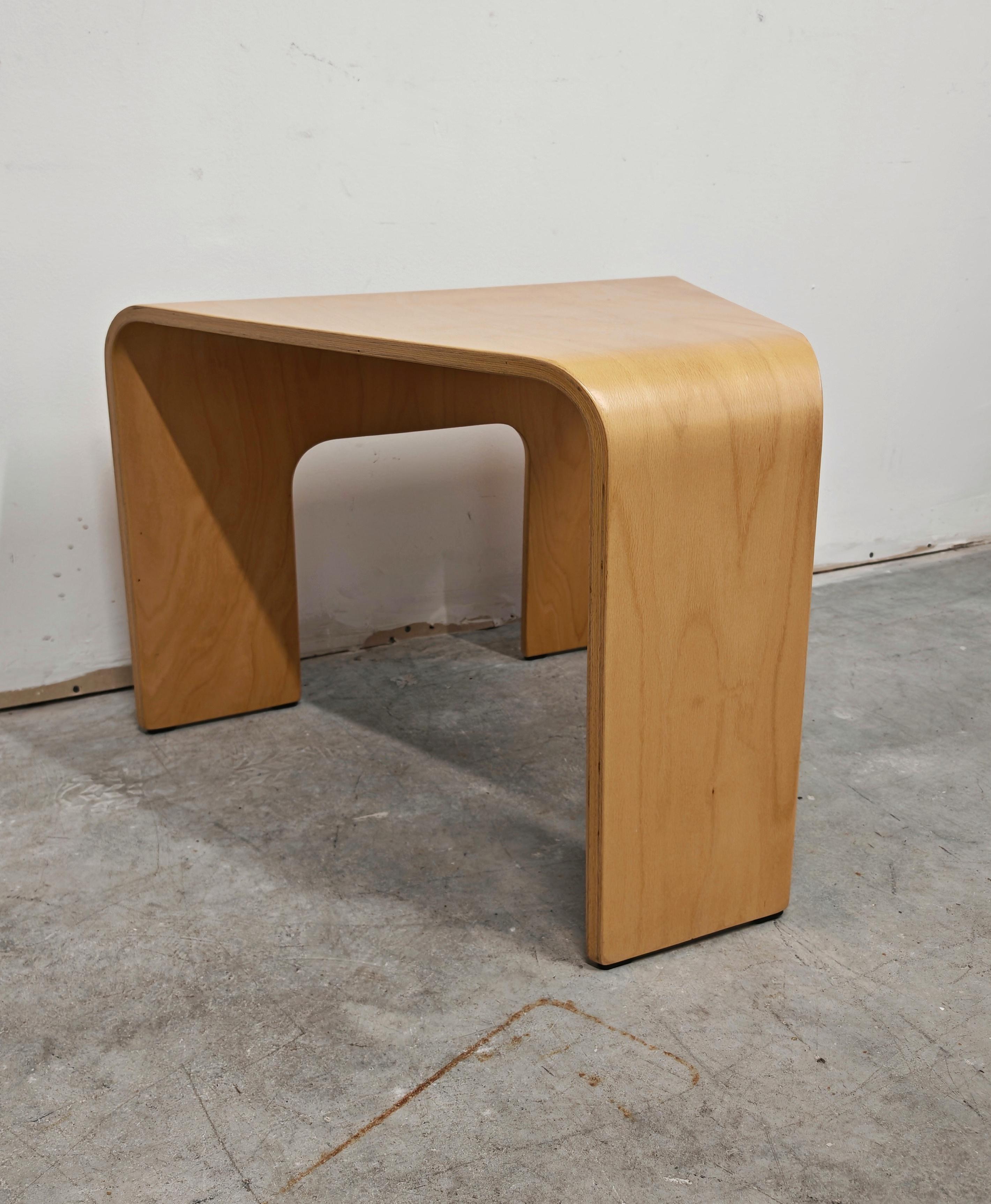 Postmodern Side Table in Beech Plywood by Ekornes Stressless, Norway 1980s For Sale 2