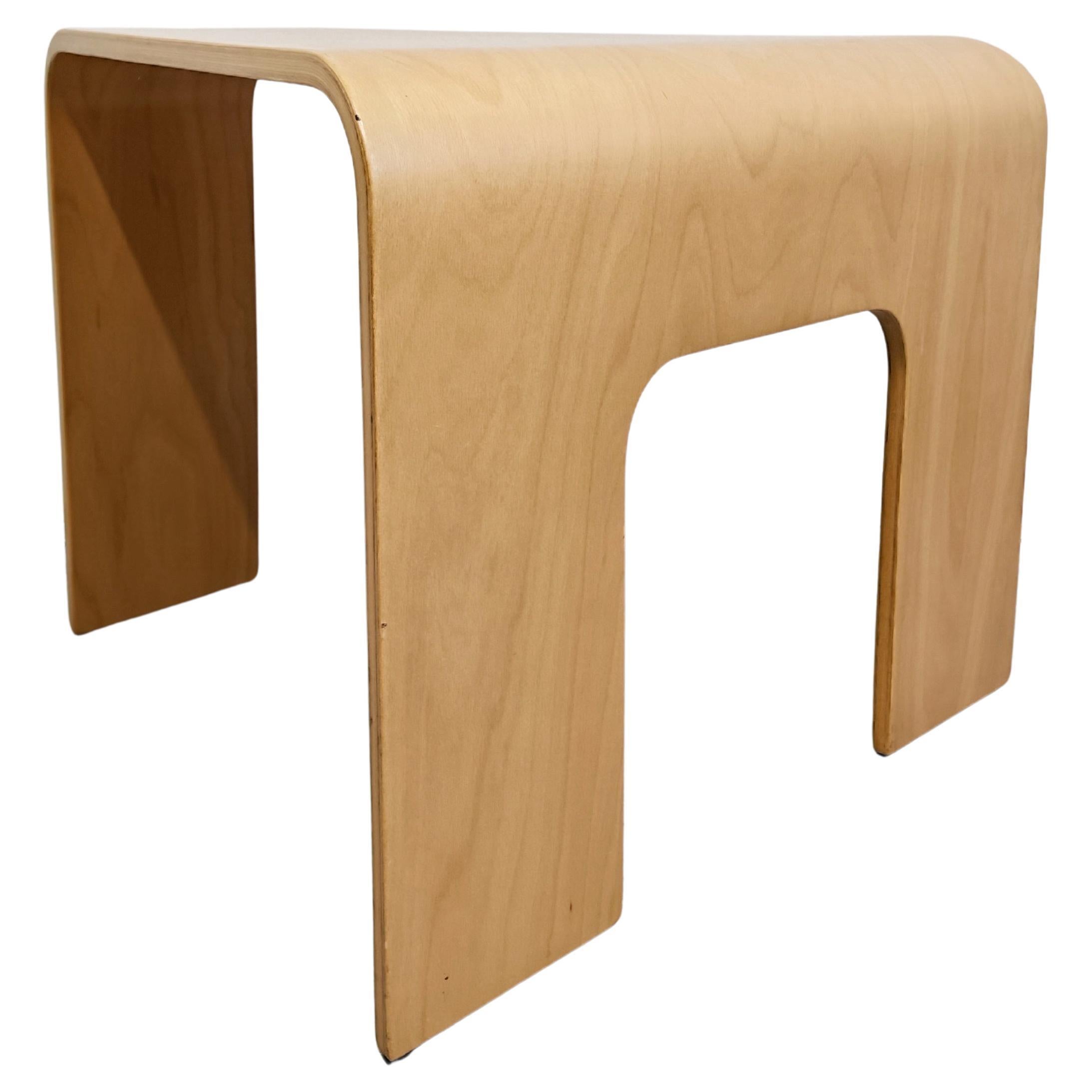 Postmodern Side Table in Beech Plywood by Ekornes Stressless, Norway 1980s For Sale