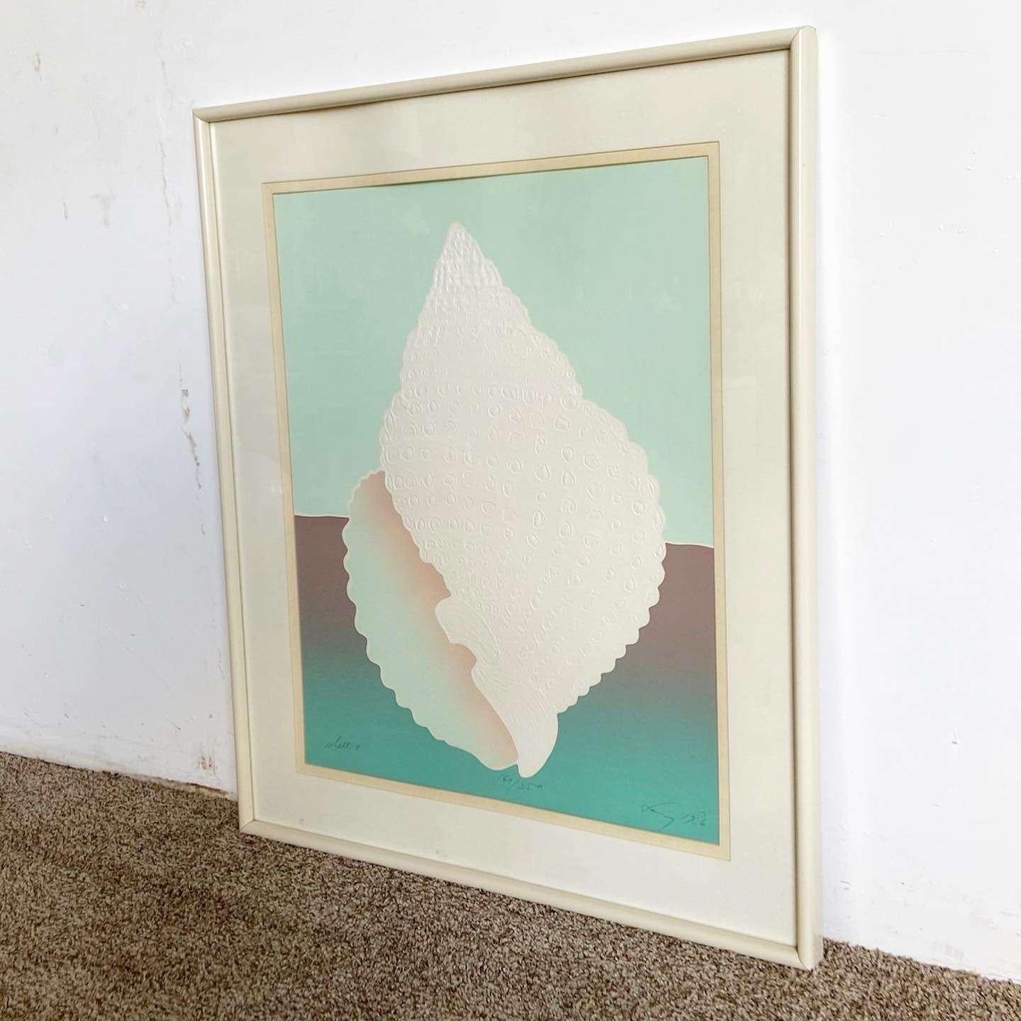 Postmodern Signed and Framed Lithograph Titled “Shell” For Sale 3