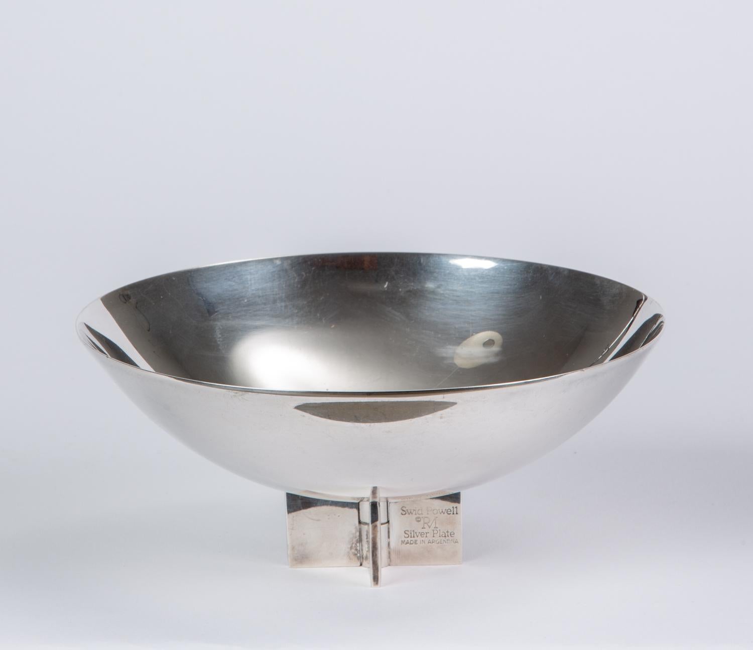 Postmodern Silver Bowl by Richard Meier for Swid Powell In Excellent Condition In Los Angeles, CA