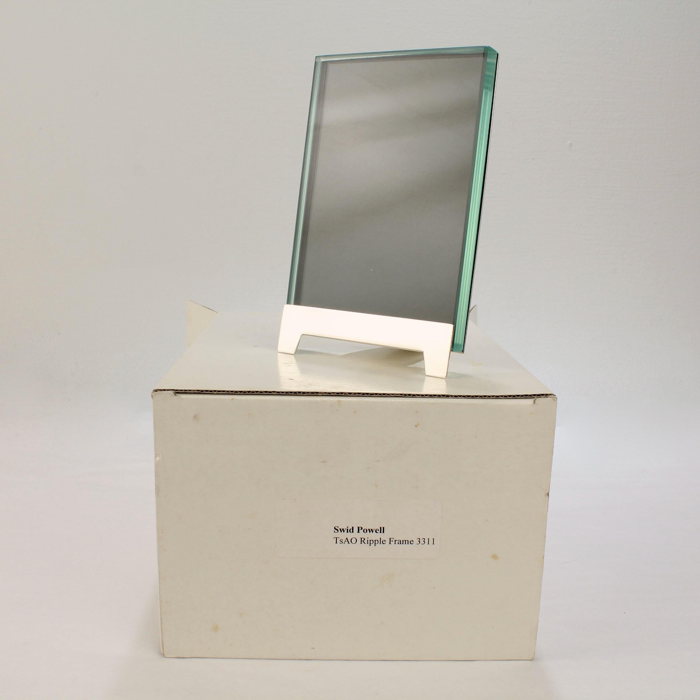 Women's or Men's Postmodern Silver Plate 'Ripple' Photo Frame by TsAO & McKown for Swid Powell For Sale