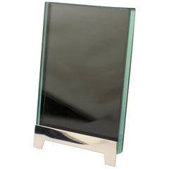 Retro Postmodern Silver Plate 'Ripple' Photo Frame by TsAO & McKown for Swid Powell