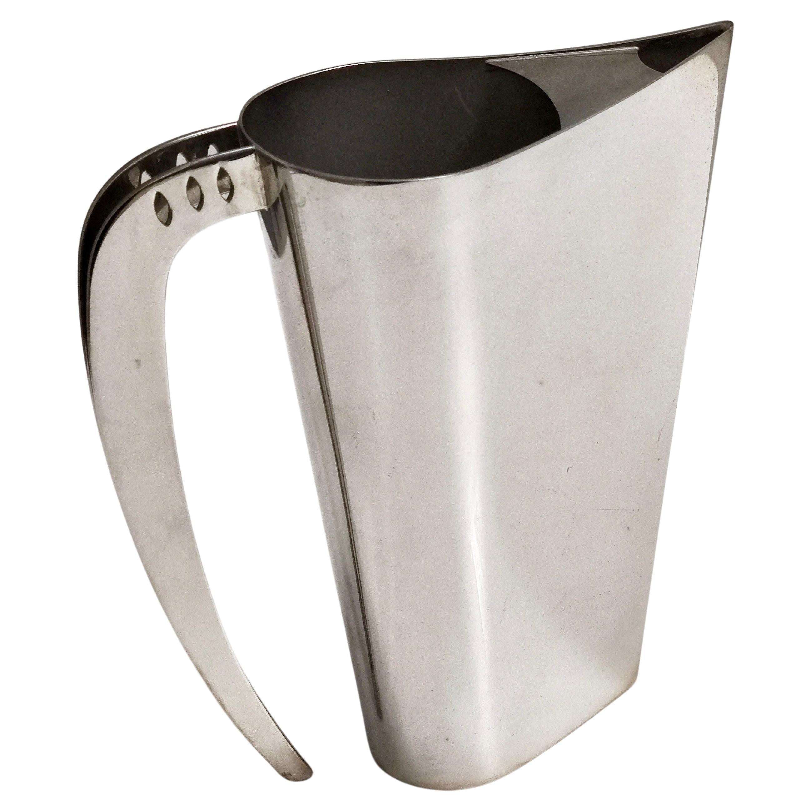 Postmodern Silver Plated Brass Jug "Kanye"by Lino Sabattini, Italy, 1978 - 1981