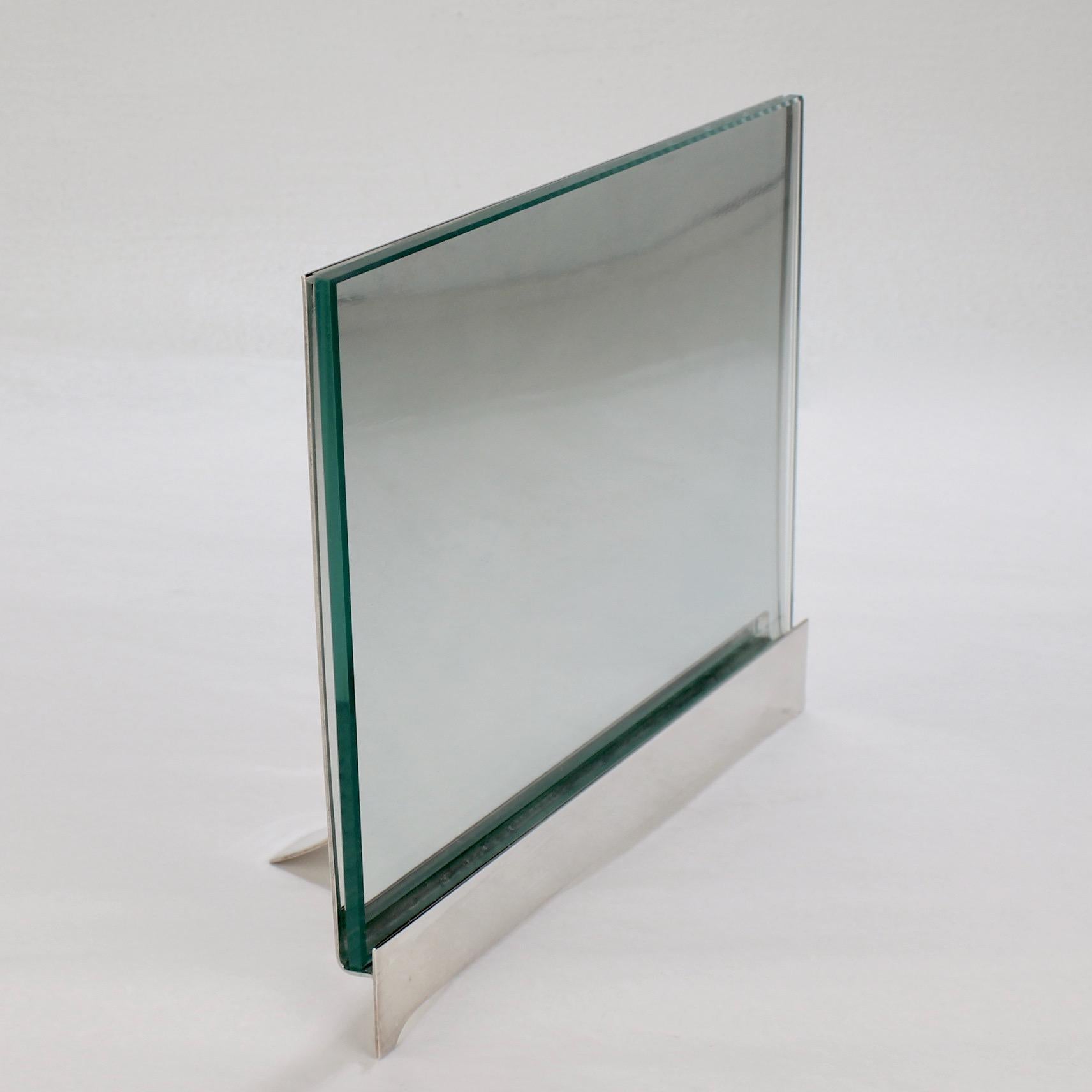 Modern Postmodern Silver Plated Picture Frame by TsAO & McKown for Swid Powell For Sale