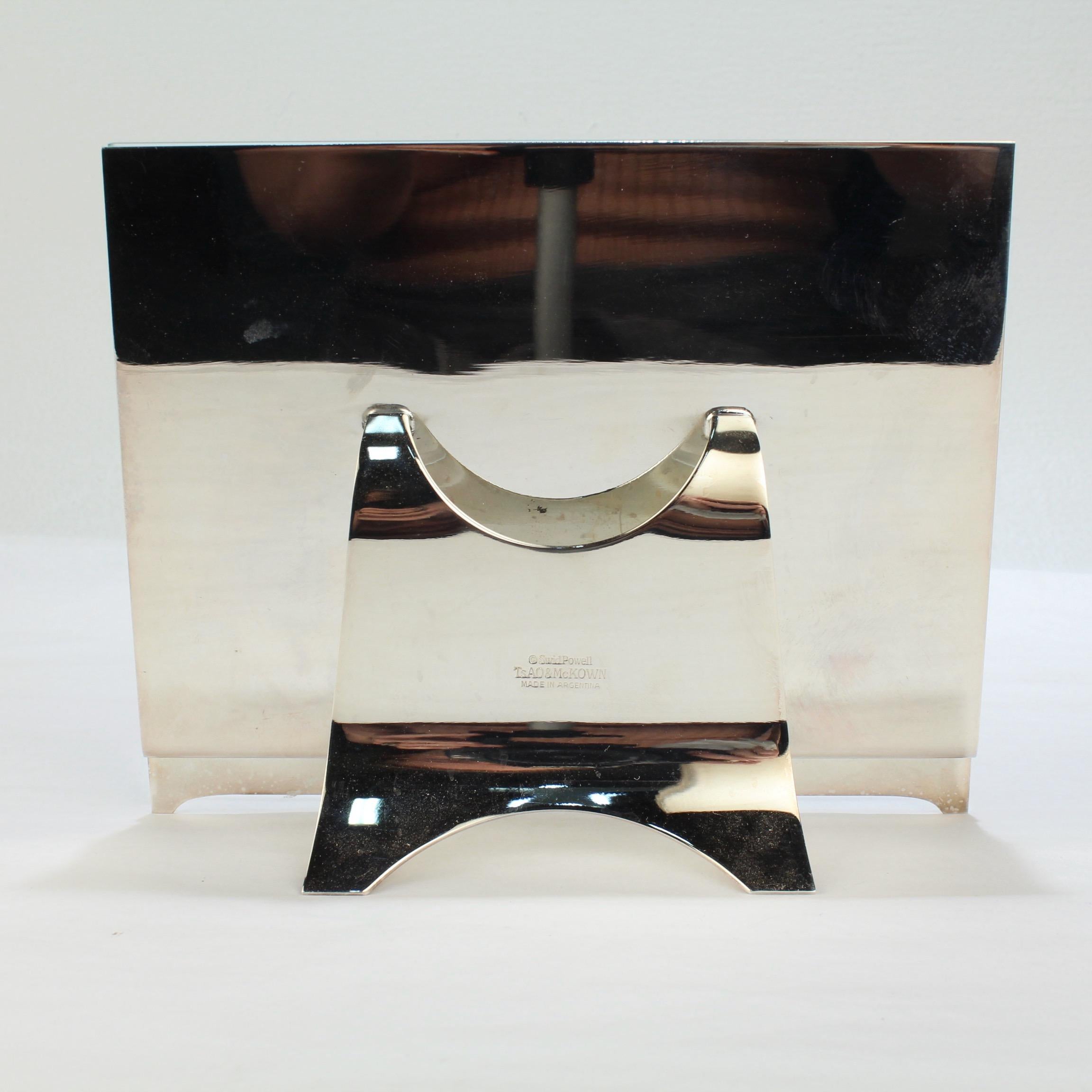 Postmodern Silver Plated Picture Frame by TsAO & McKown for Swid Powell For Sale 2