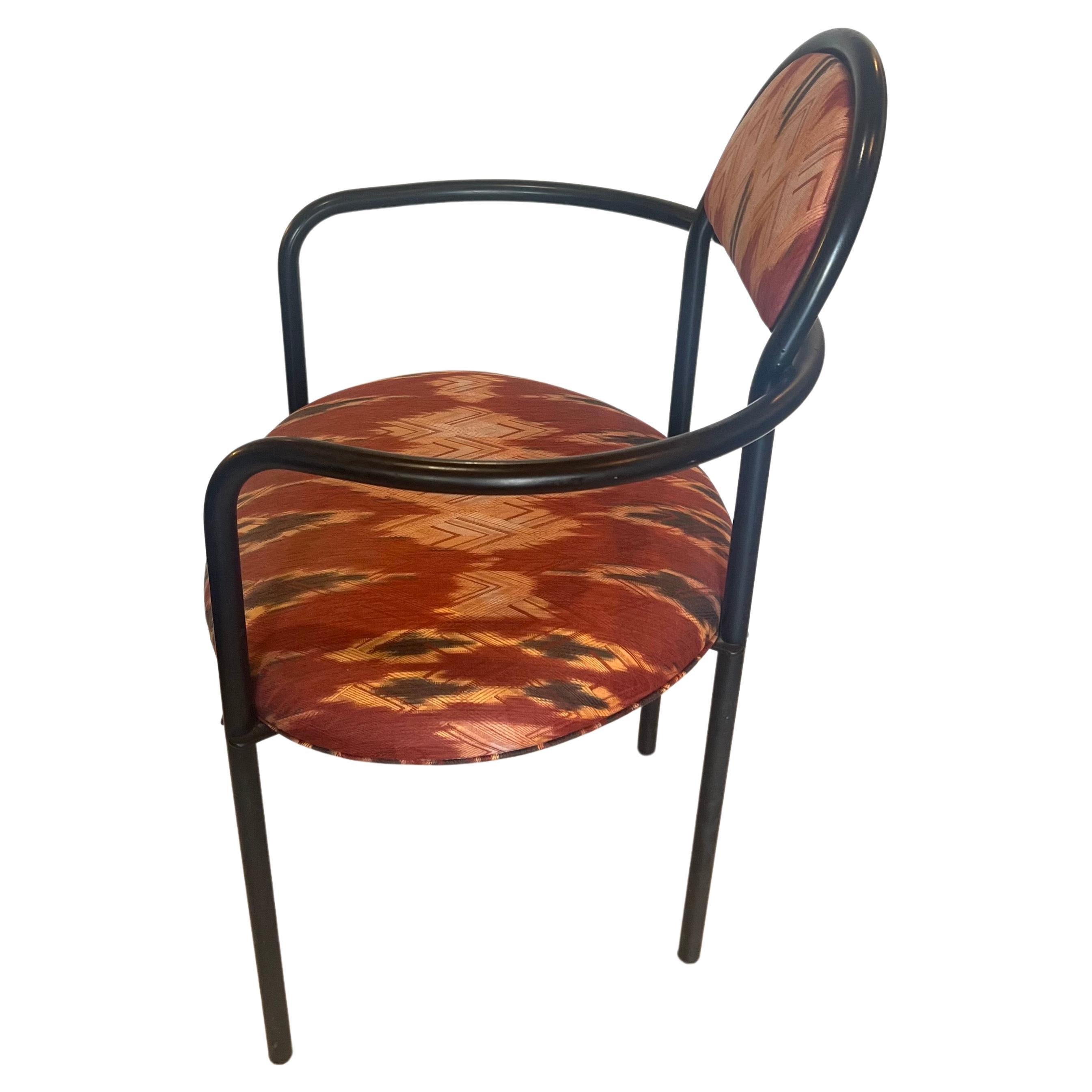 Post-Modern Postmodern Single Rare Italian Armchair with Donghia Fabric For Sale
