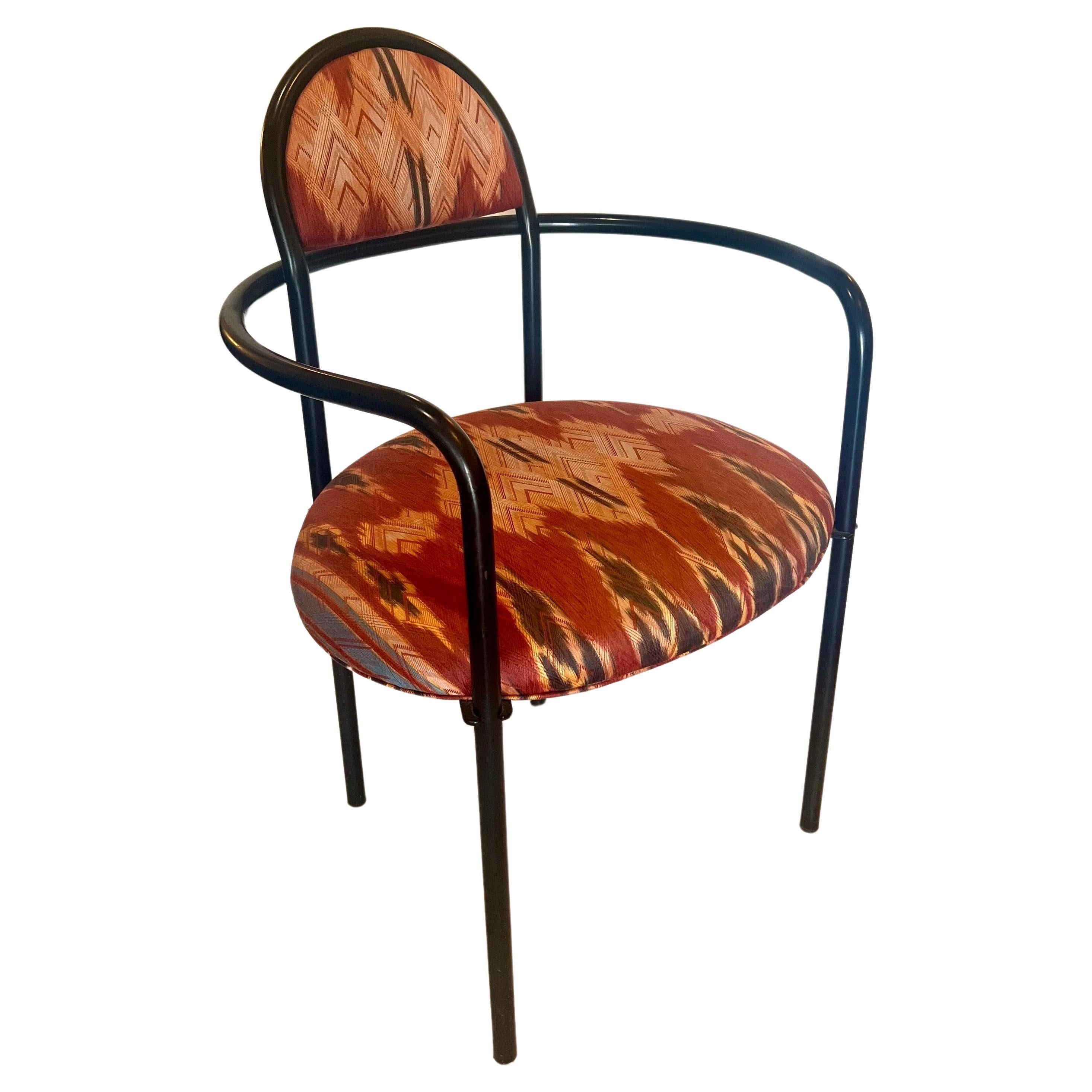 Postmodern Single Rare Italian Armchair with Donghia Fabric