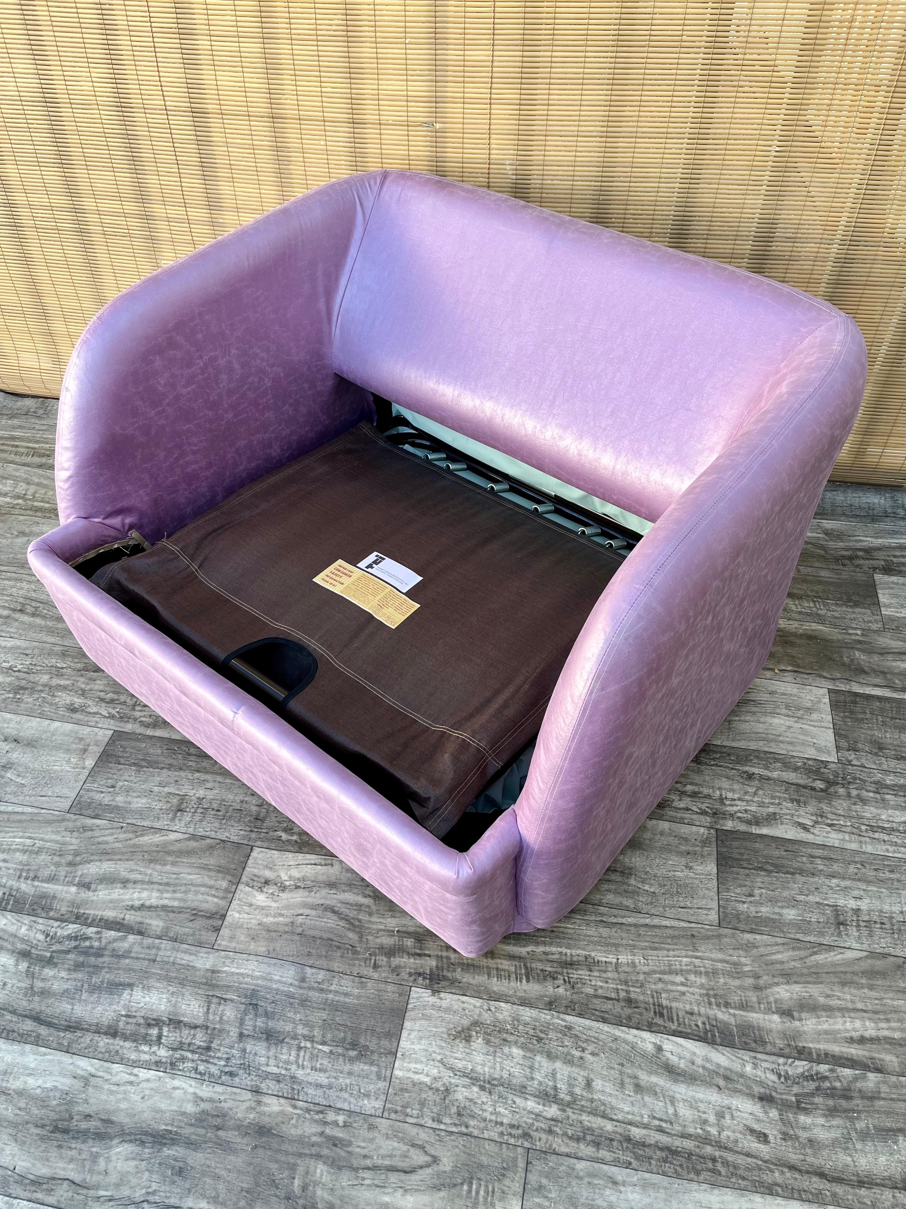 Postmodern Sleeper Lounge Chair and Ottoman by Thayer Coggin. Circa 1980s  9