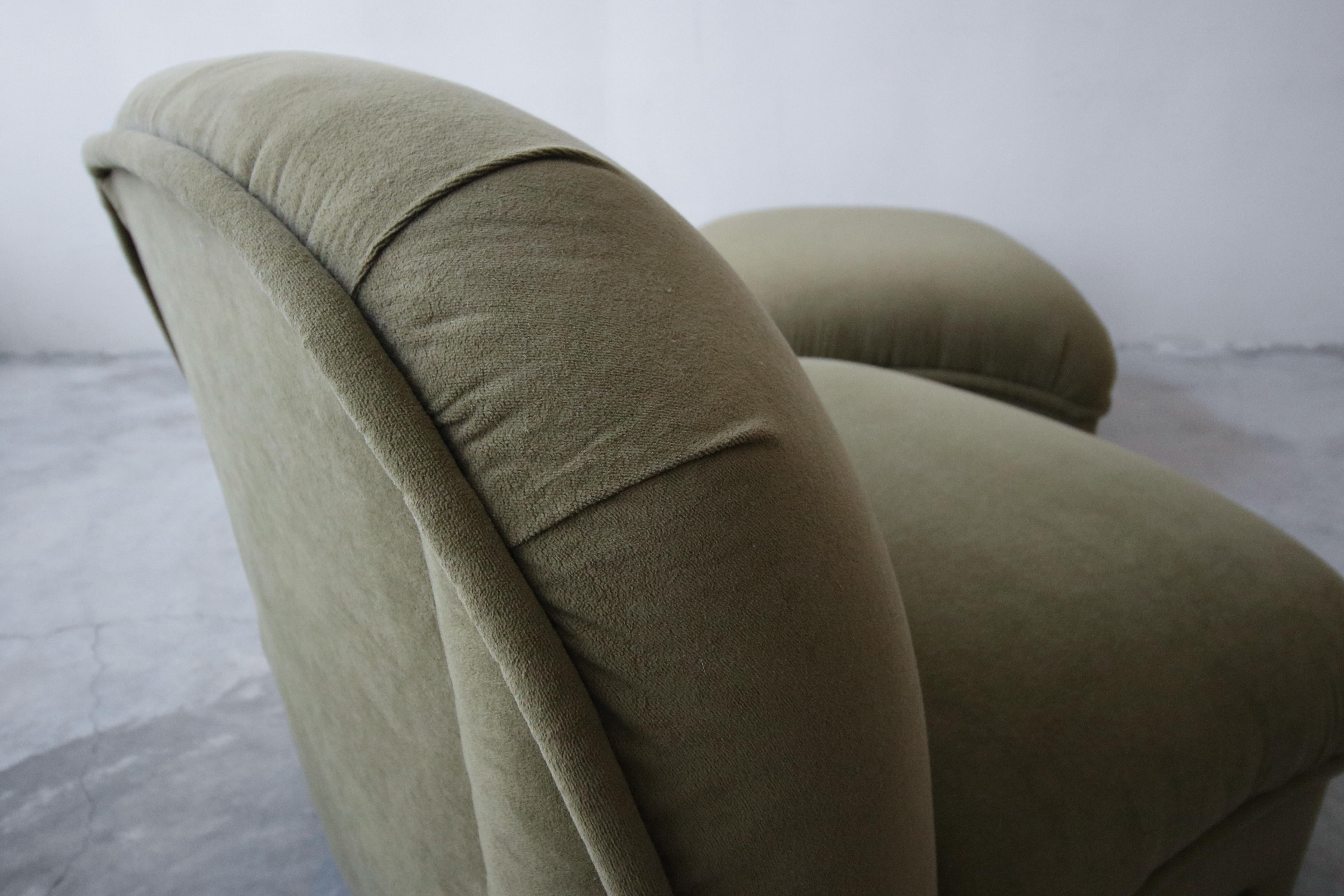 20th Century Postmodern Slipper Lounge Chair and Ottoman
