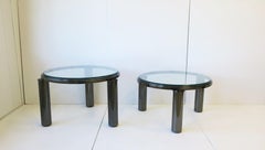 Postmodern Smoked Chrome Glass Cocktail Tables by DIA, '90s, Set of 2