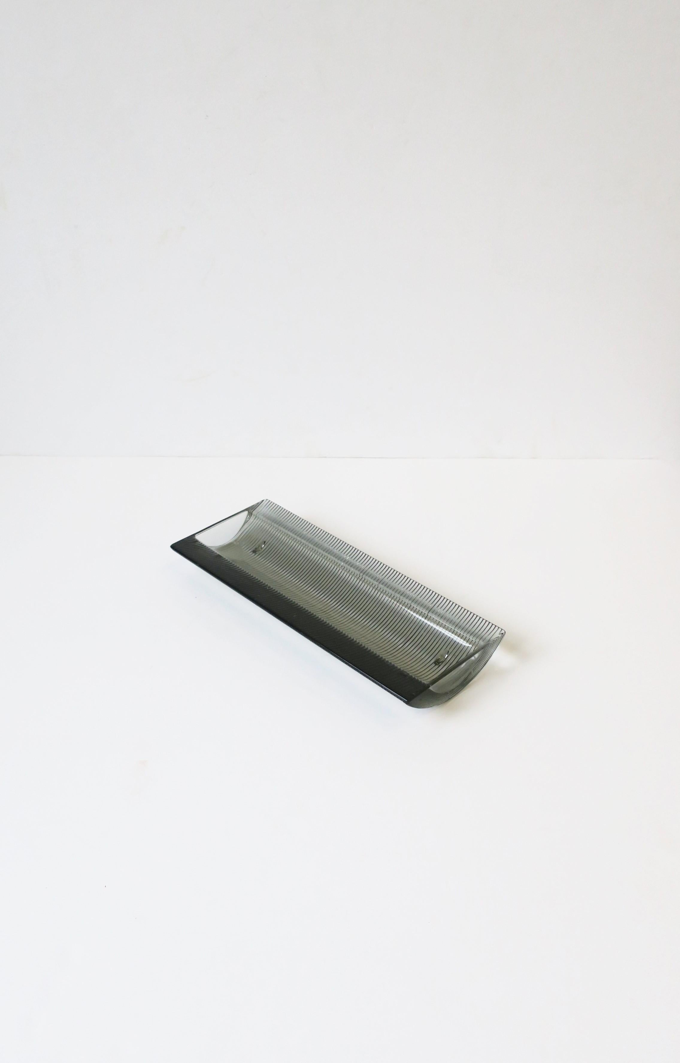 Post-Modern Postmodern Glass Desk Pen Holder Catchall Vide-Poche