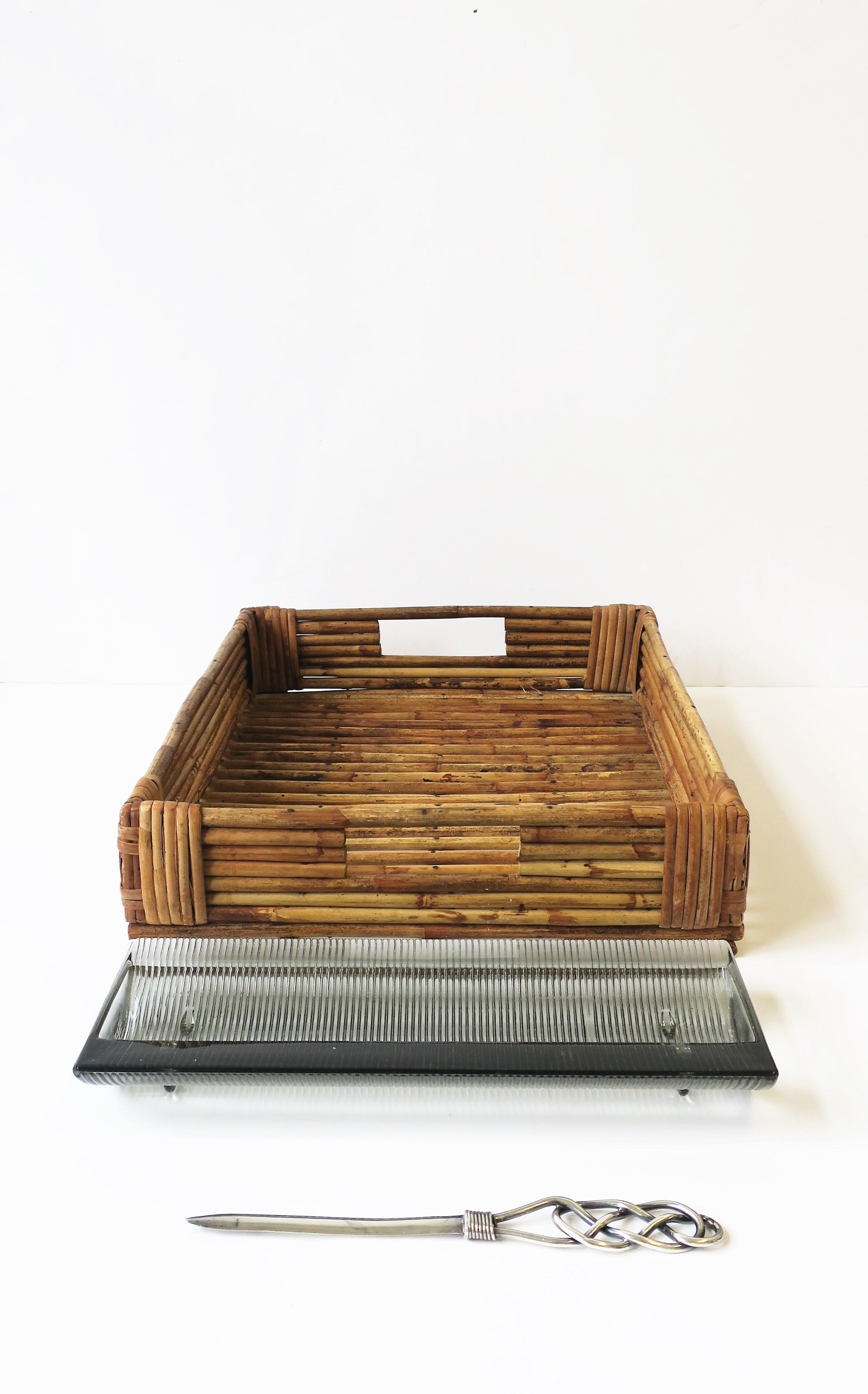 Postmodern Glass Desk Pen Holder Catchall Vide-Poche 1