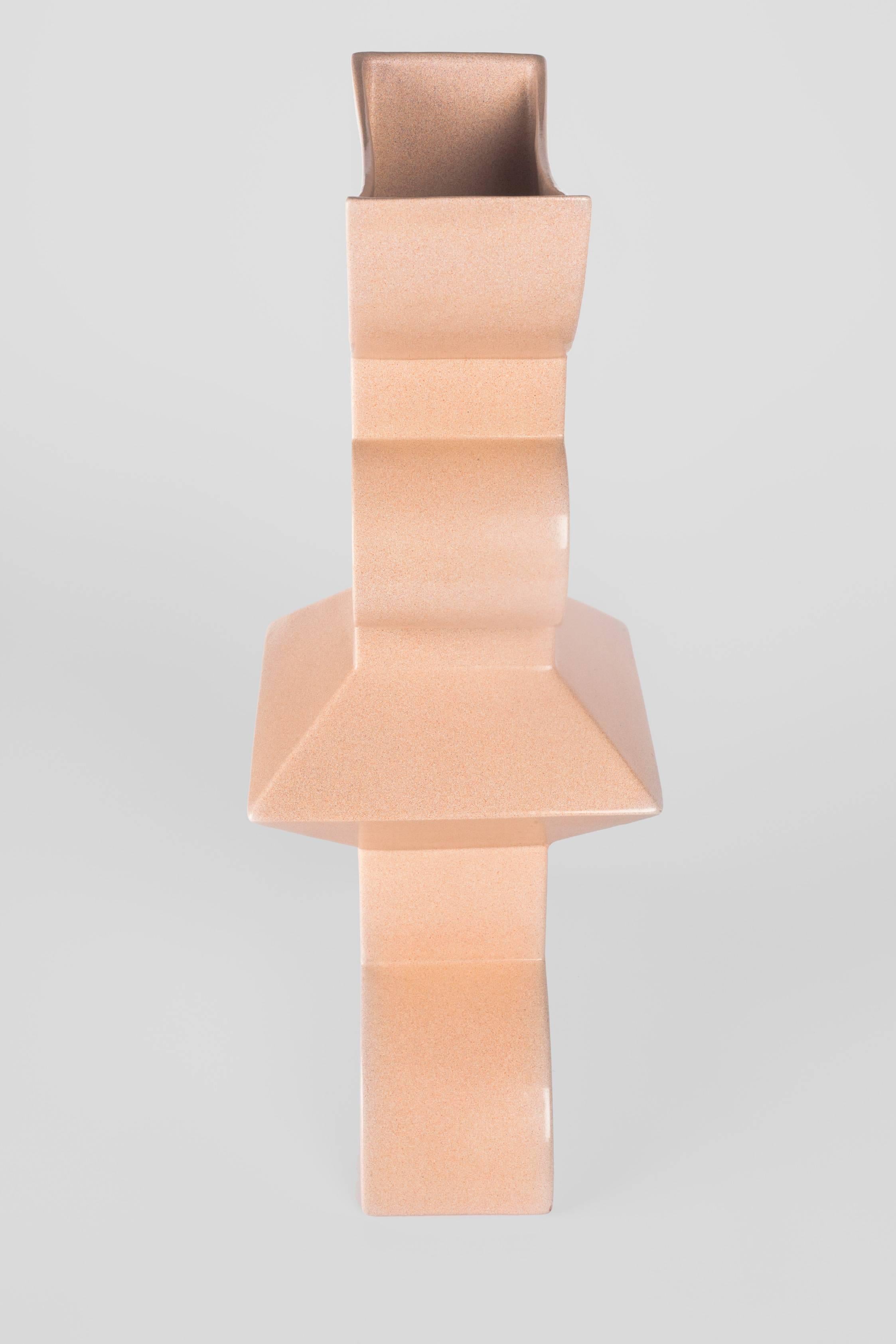 Hungarian Postmodern Soft Pink Vase by Florio Paccagnella, Original Memphis Member, 1995