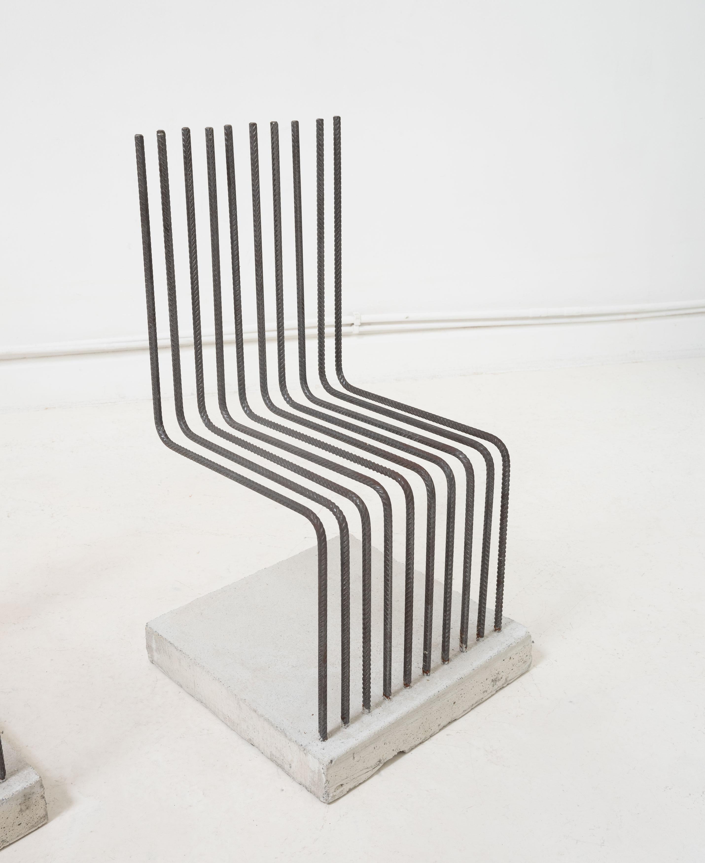 Tedesco Sedie solide postmoderne di Heinz Landes, Germania, 1986. in vendita