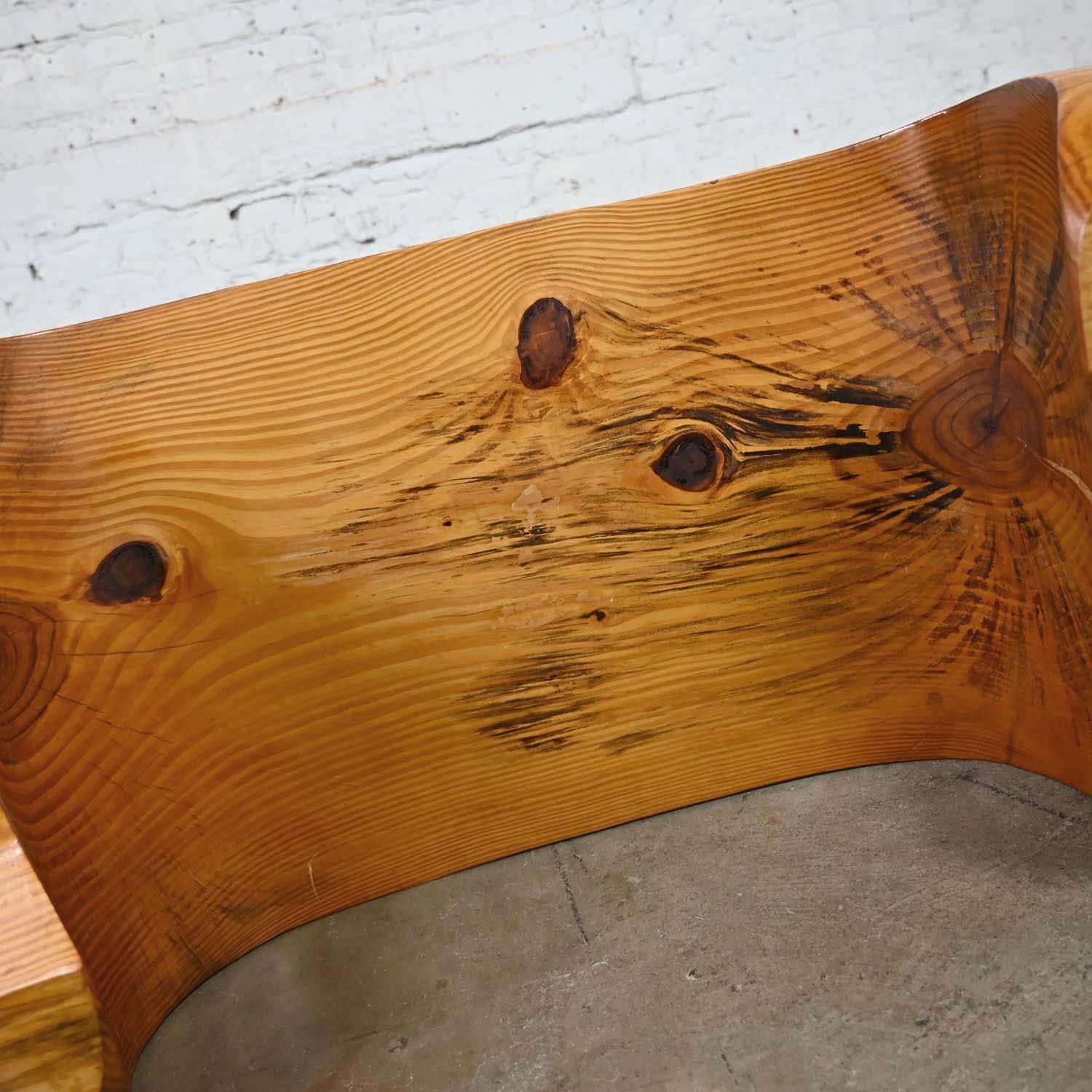 Postmodern Solid Heartwood Pine Bench or Coffee Table Style of Castle or Gromoll 7