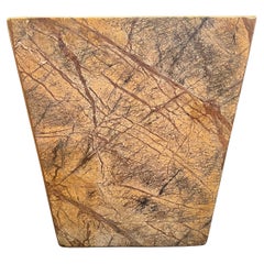Postmodern Solid Marble Planter / Waste Bin