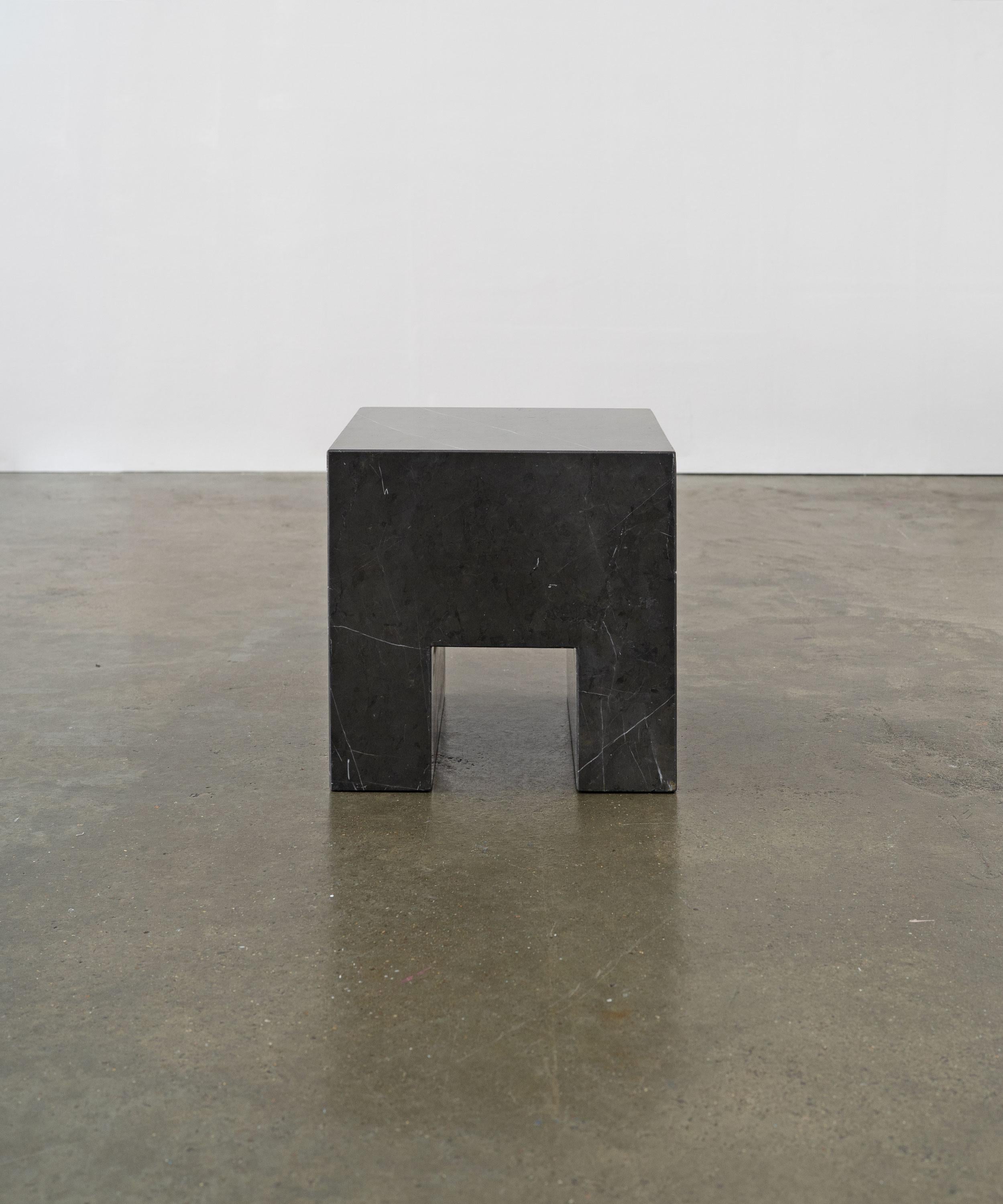 Post-Modern Postmodern Solid Marble Stool / Side Table For Sale