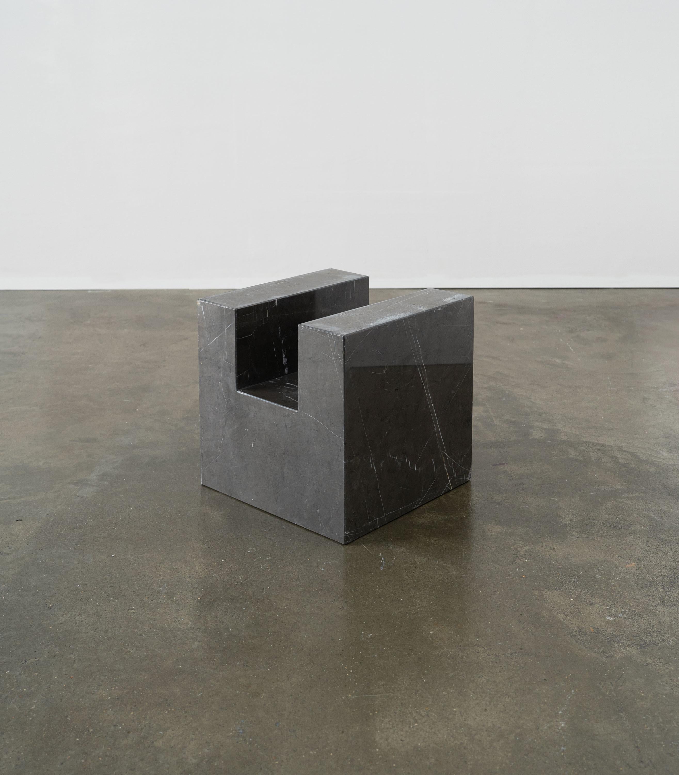 Italian Postmodern Solid Marble Stool / Side Table For Sale