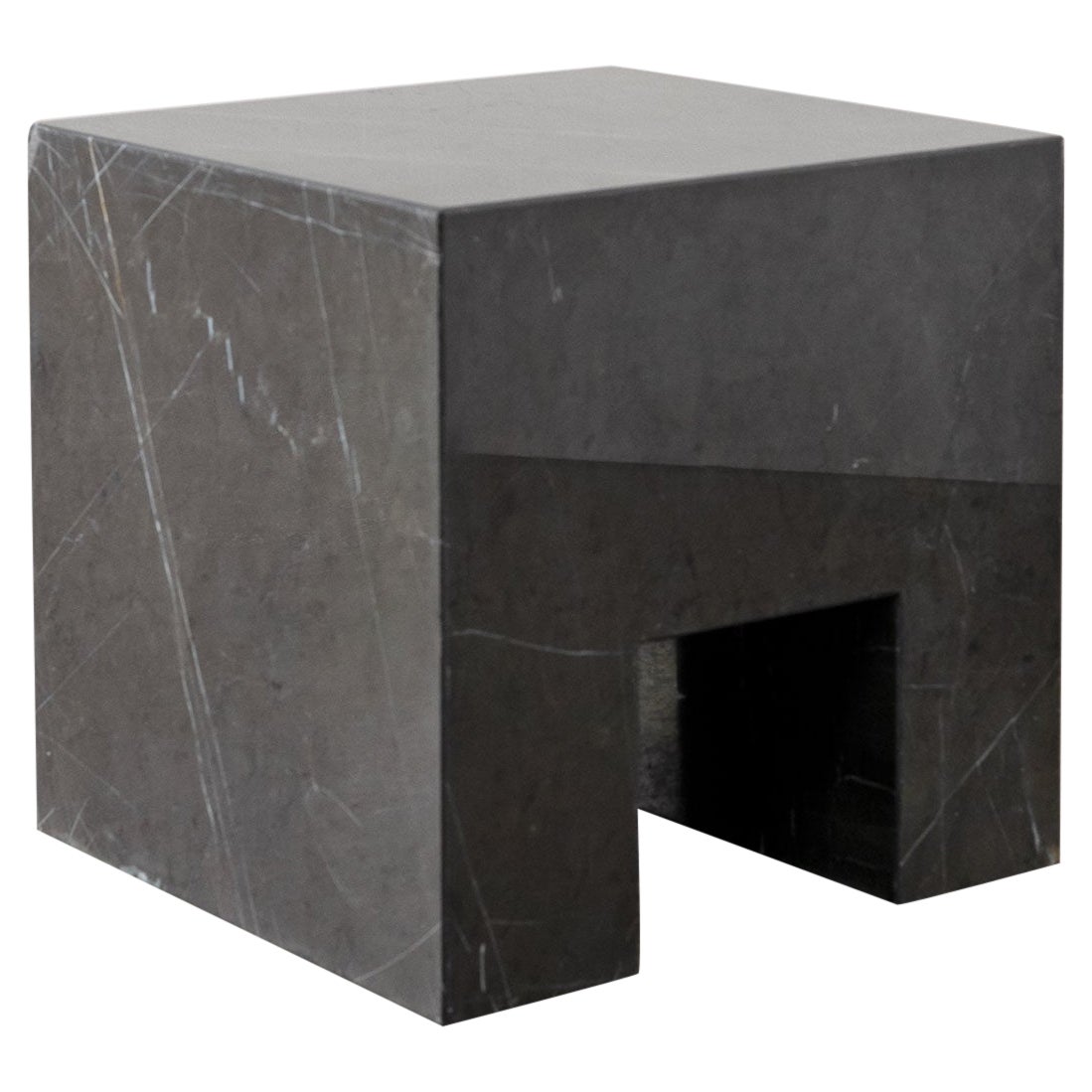 Postmodern Solid Marble Stool / Side Table