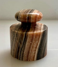 Postmodern Solid Onyx Modernist Paperweight