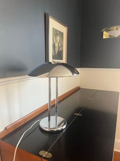 Postmodern Space Age Chrome Mushroom Table Lamp in the Style of Gae Aulenti