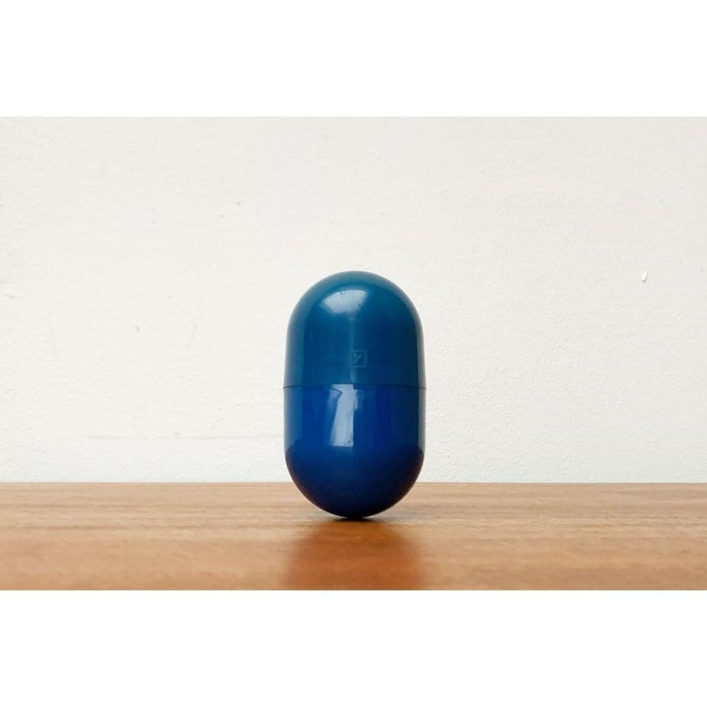 Postmodern Space Age Deutsche Bank Pill Shaped Balancing Penny Bank, 1970s For Sale 6