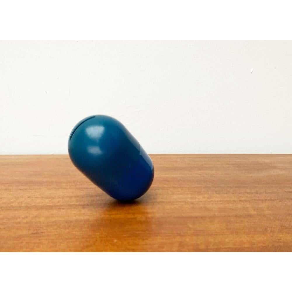 20th Century Postmodern Space Age Deutsche Bank Pill Shaped Balancing Penny Bank, 1970s For Sale