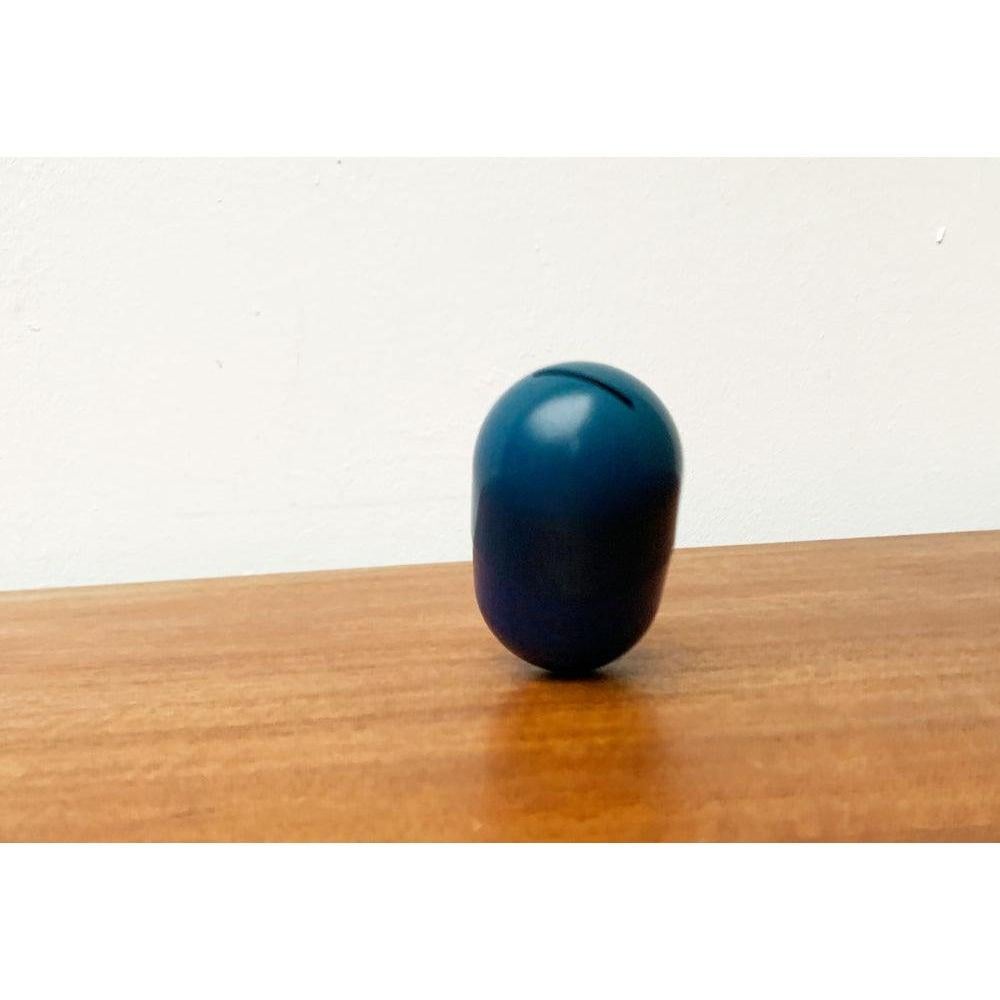 Postmodern Space Age Deutsche Bank Pill Shaped Balancing Penny Bank, 1970s For Sale 1