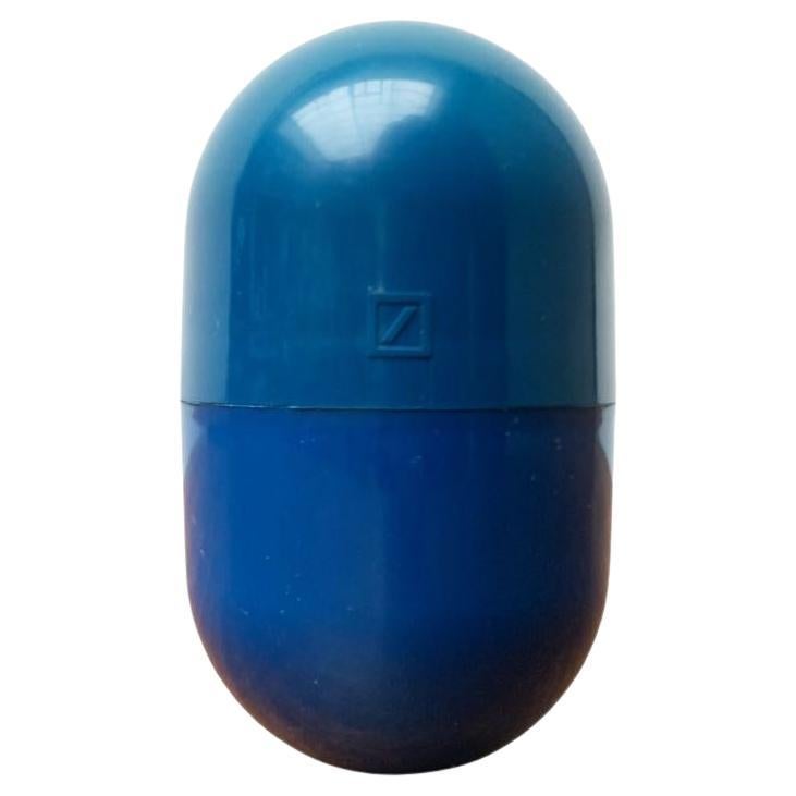 Postmodern Space Age Deutsche Bank Pill Shaped Balancing Penny Bank, 1970s For Sale