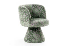 Postmodern Space Age Green Lilac Swivel Dining Chair Coraje
