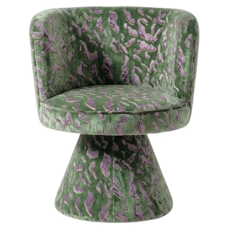 Postmodern Space Age Green Lilac Swivel Dining Chair Coraje For Sale