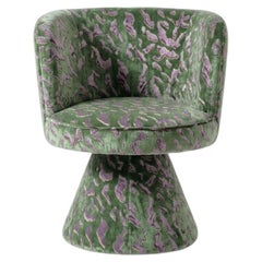 Postmodern Space Age Green Lilac Swivel Dining Chair Coraje