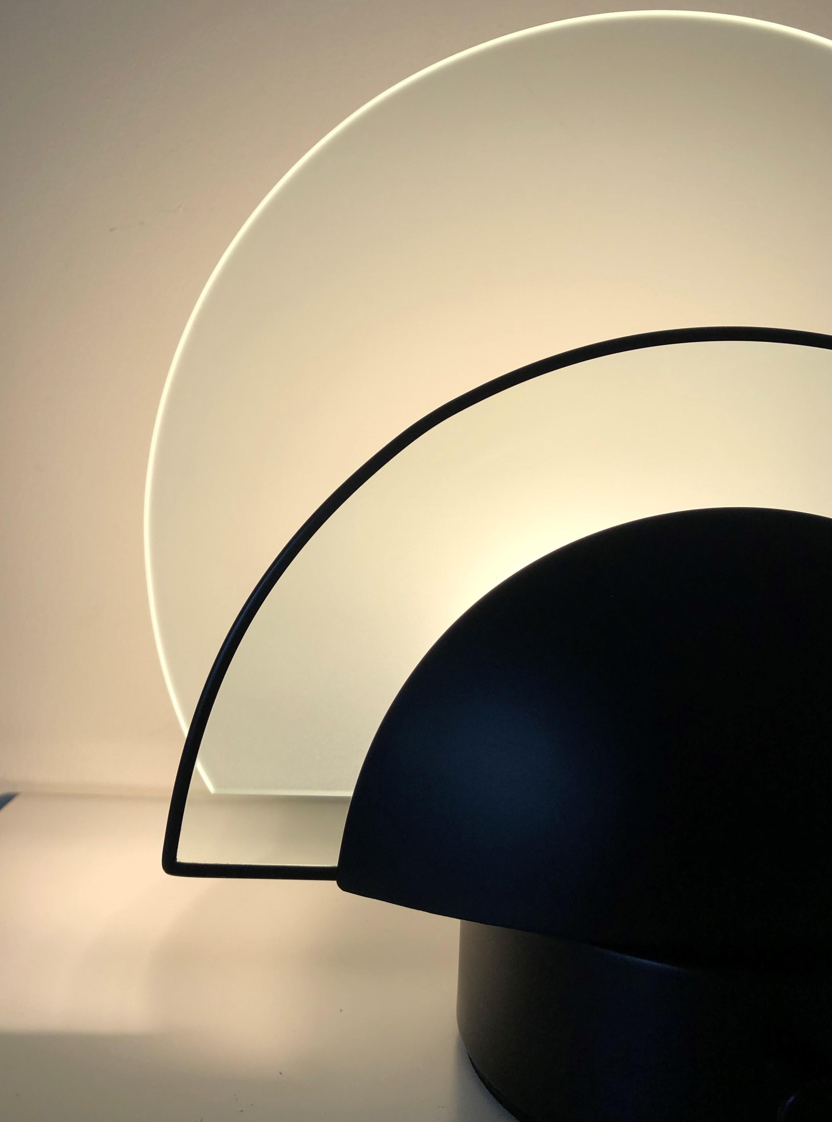 Postmodern Dimmable Spanish Black Table Lamps by Estiluz, Barcelona, 1980s For Sale 2