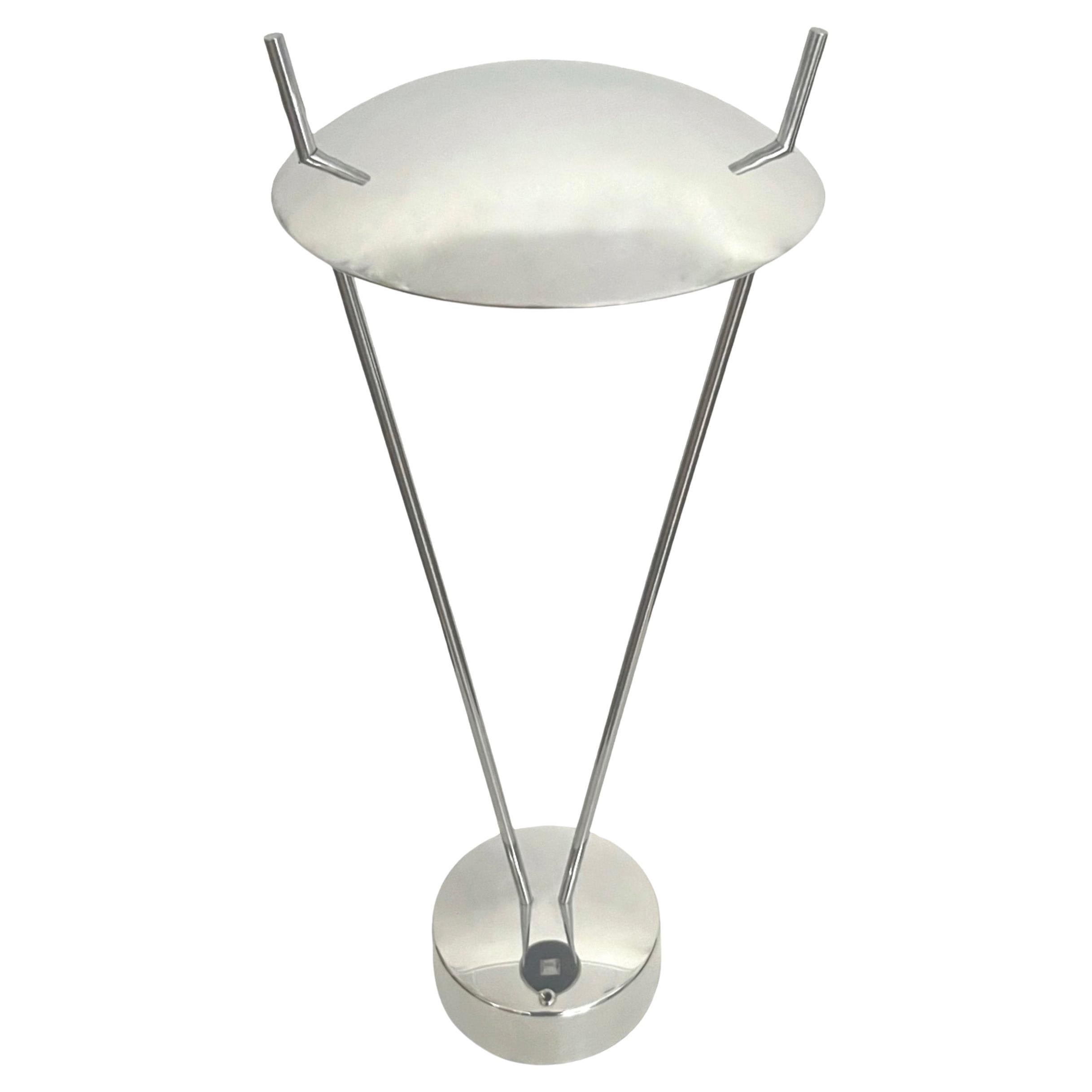 Postmodern Spanish Chromed Table Lamp by Leonardo Marelli for Estiluz, 1980s