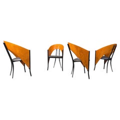 Postmodern spanish dining chairs, 1980s - set of 4
