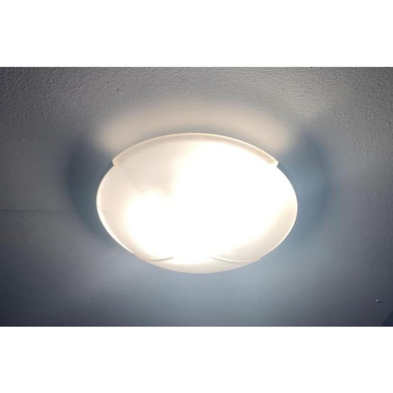 Postmoderno Lampada da soffitto in vetro spagnola postmoderna di Milan Iluminación, anni '80 in vendita