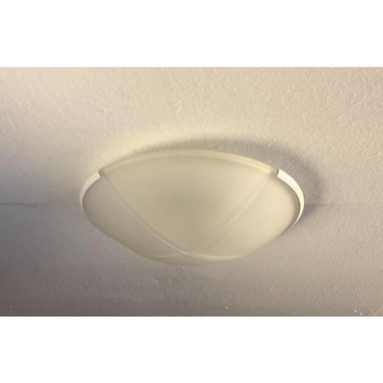 Spagnolo Lampada da soffitto in vetro spagnola postmoderna di Milan Iluminación, anni '80 in vendita