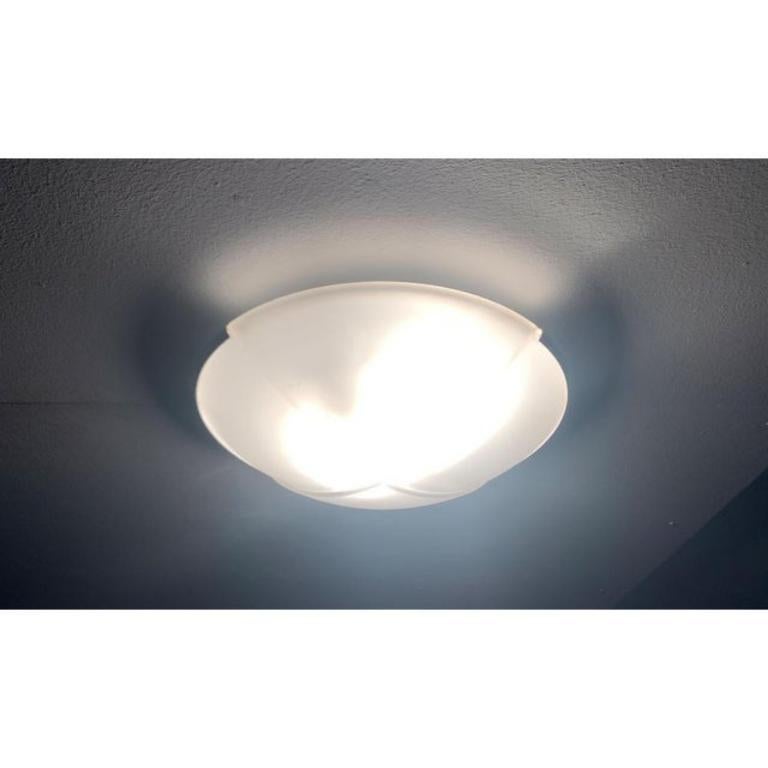 XX secolo Lampada da soffitto in vetro spagnola postmoderna di Milan Iluminación, anni '80 in vendita