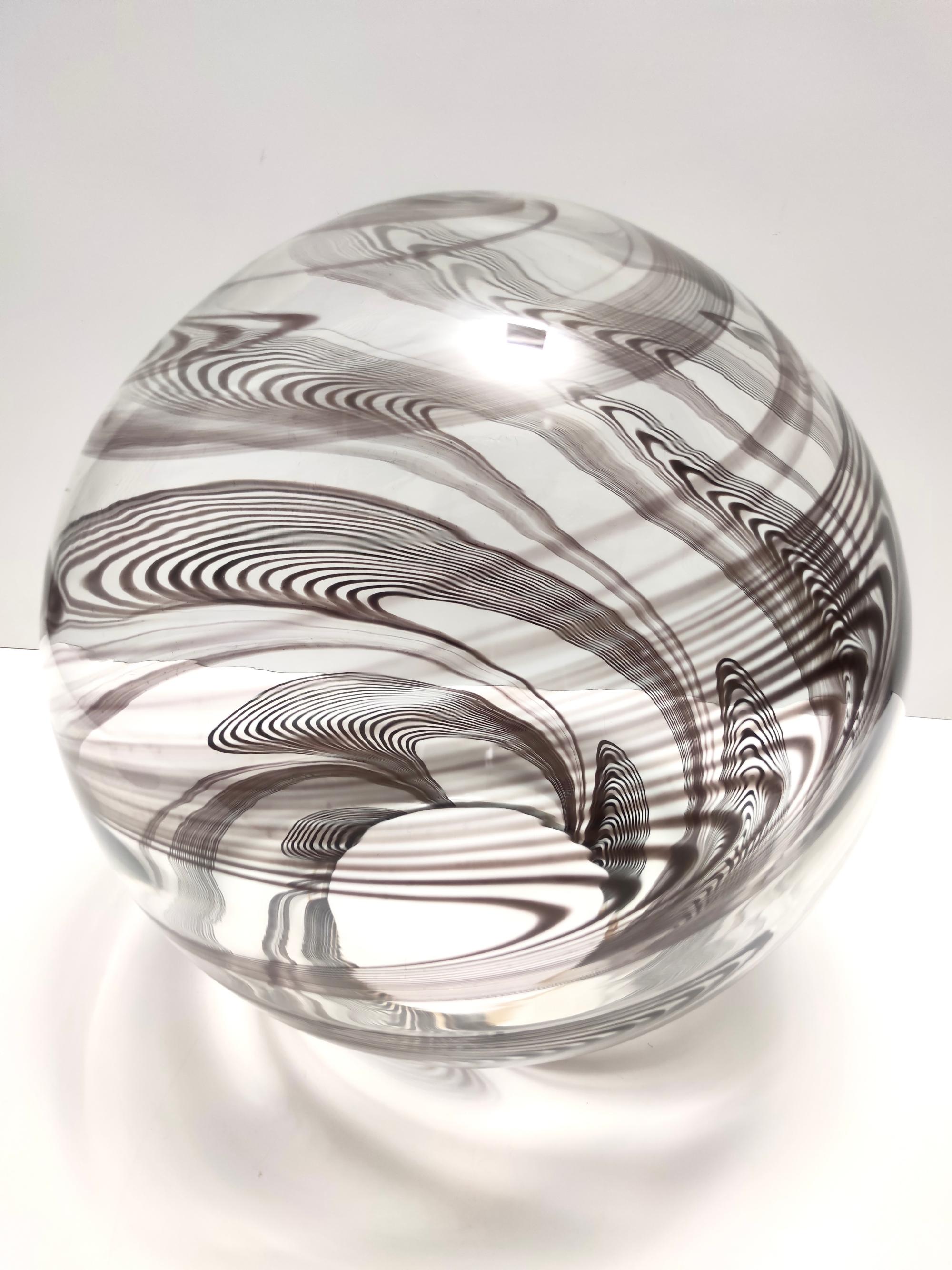 Lampe de bureau postmoderne en verre sphérique de Lino Tagliapietra pour La Murrina, Italie en vente 3