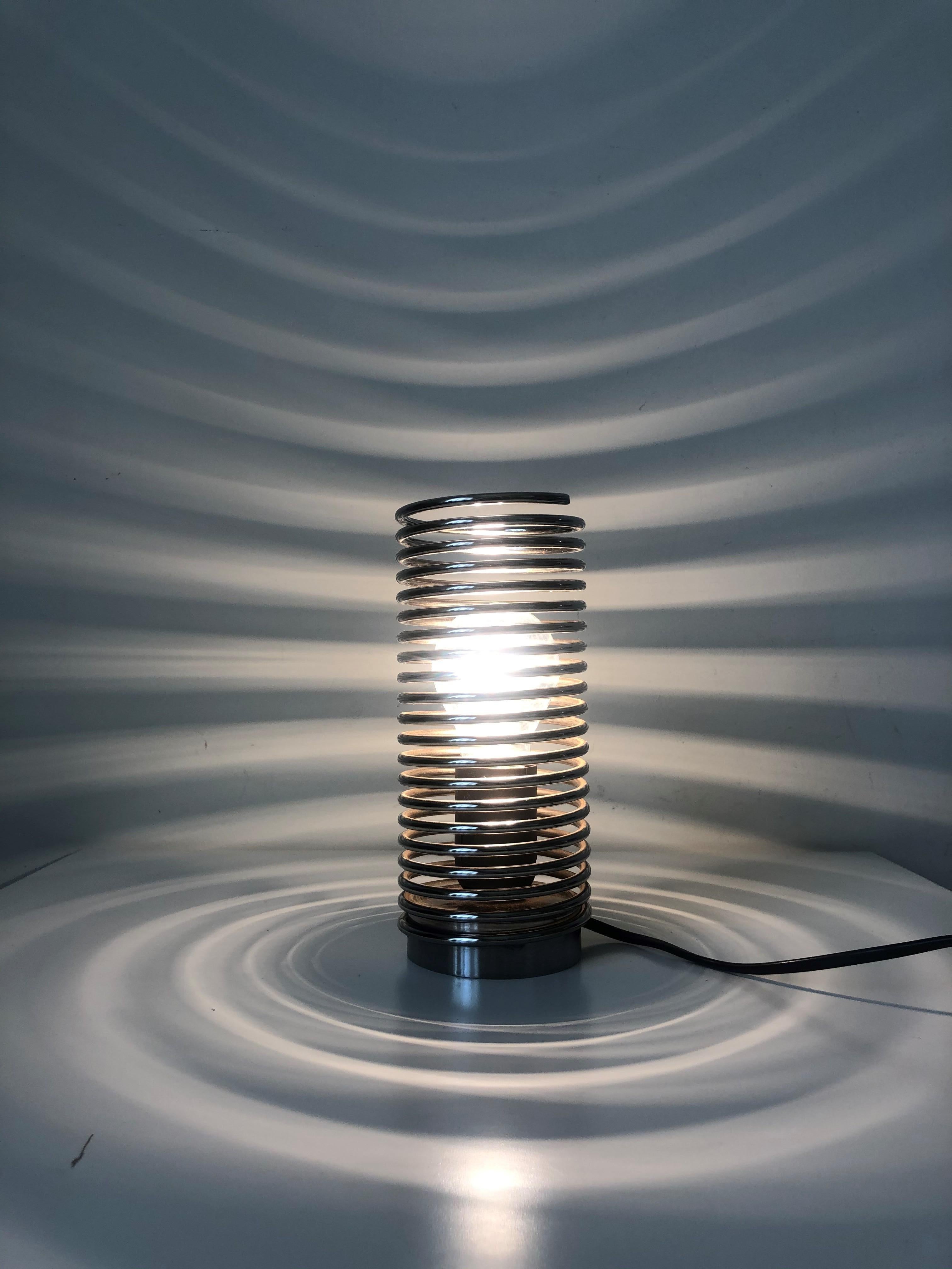 Postmodern Spiral Spring Table Lamps by Massive, Belgium, 1990s 3