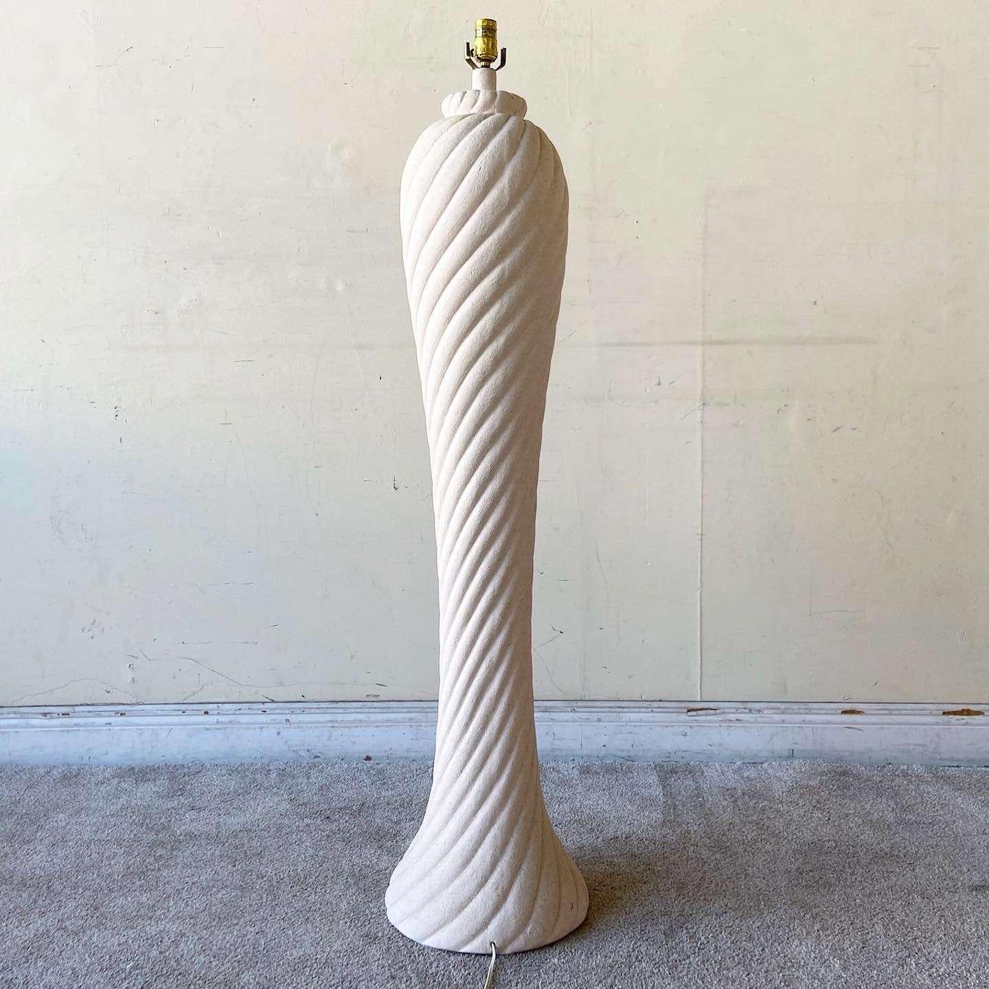 Postmodern Spiral Swirl Ceramic Floor Lamp For Sale 4