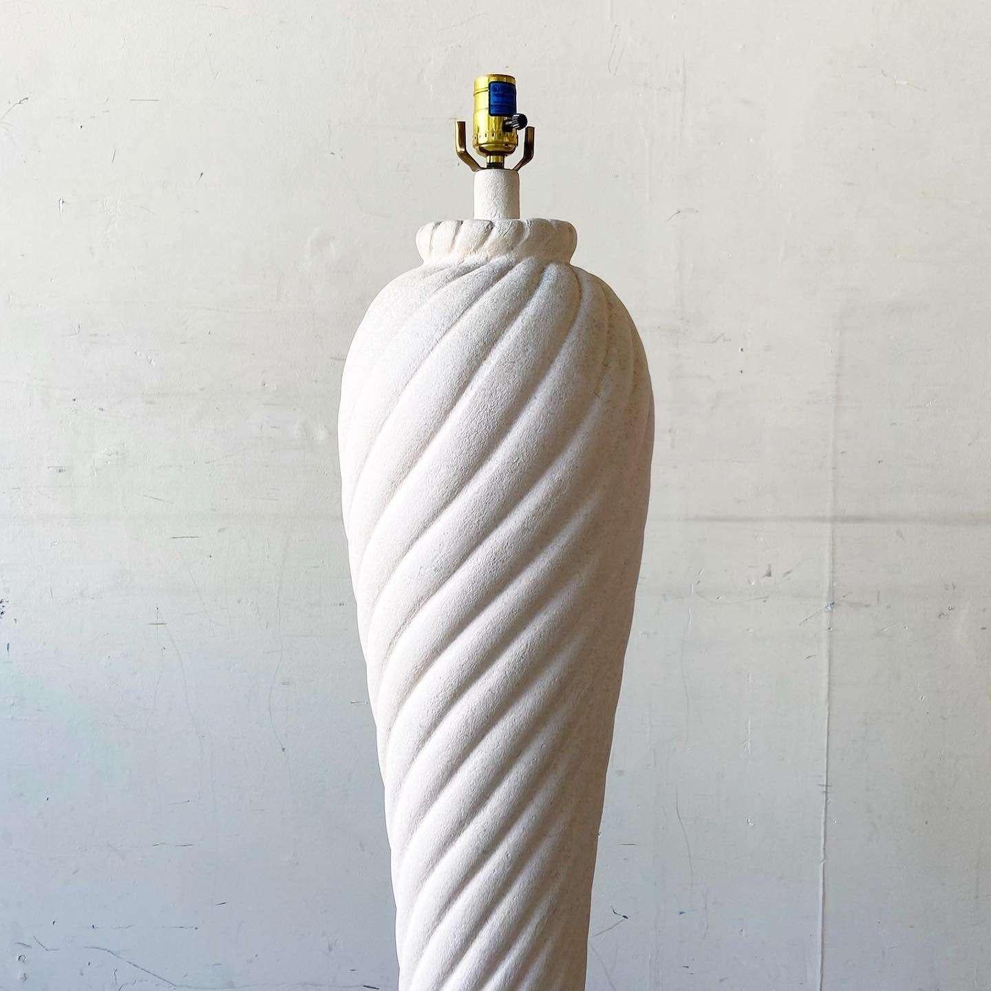 Post-Modern Postmodern Spiral Swirl Ceramic Floor Lamp For Sale