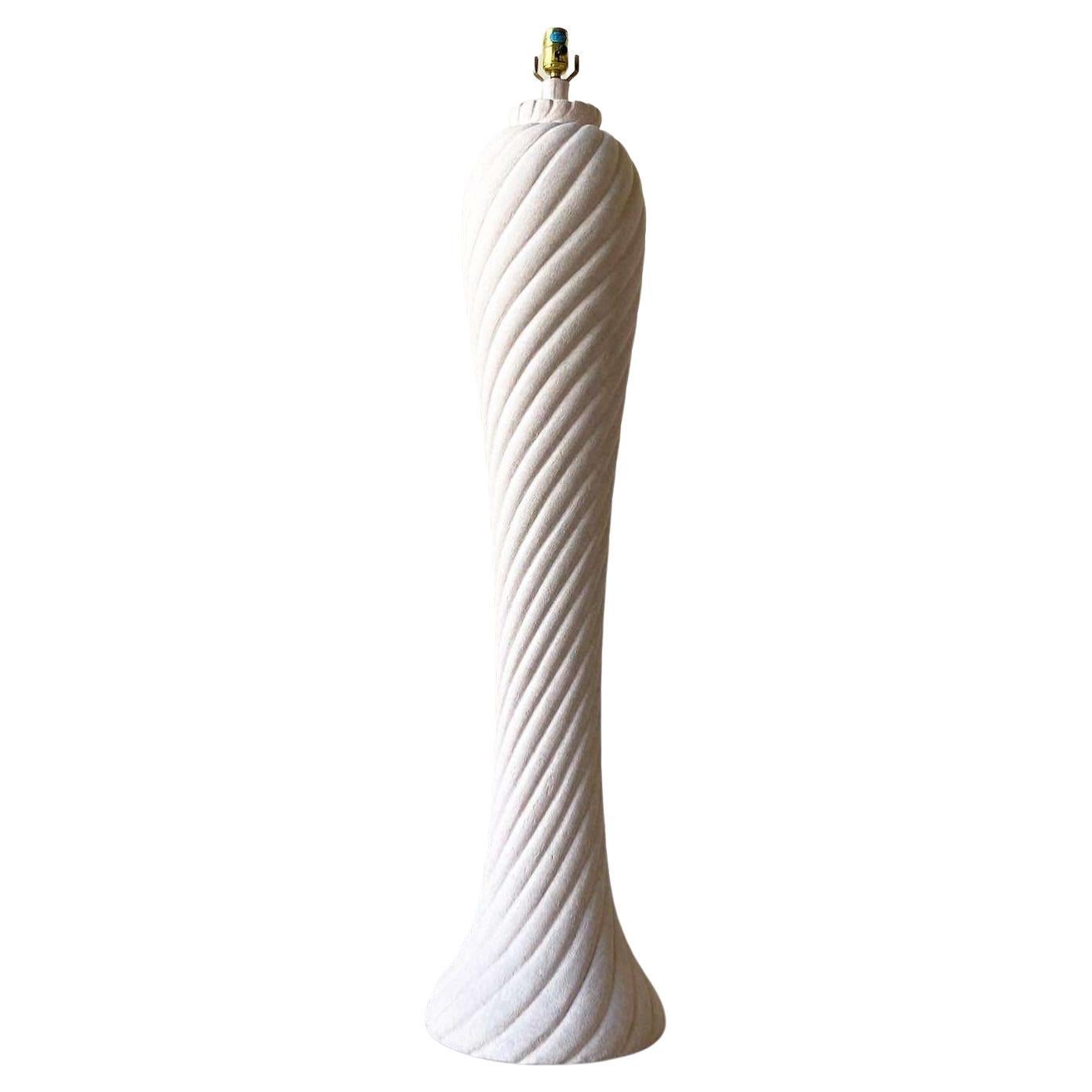 Postmodern Spiral Swirl Ceramic Floor Lamp For Sale